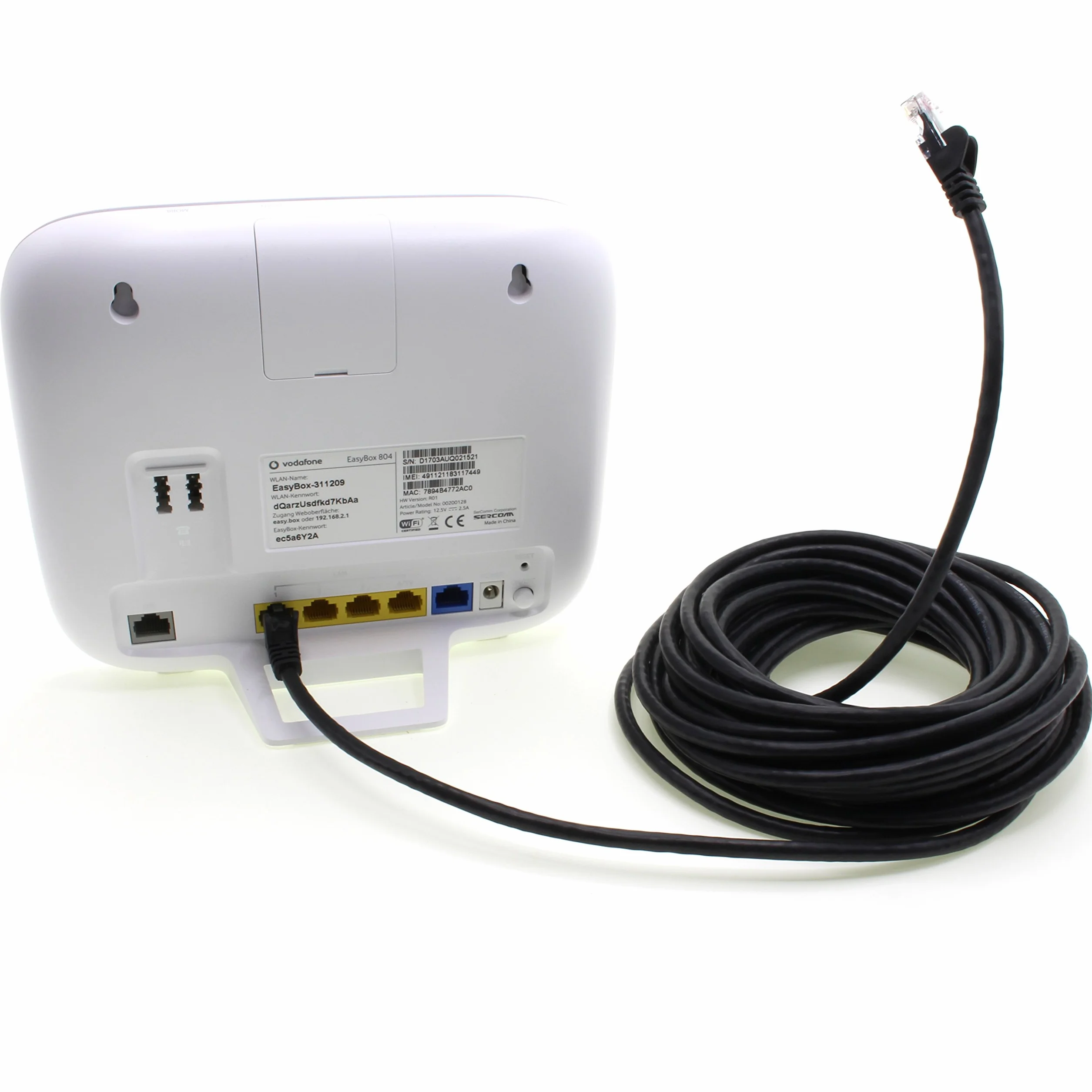 1aTTack CAT 6 UTP kabel sieciowy, połączeniowy z 2 wtykami RJ45. 3 m schwarz - 1Stück