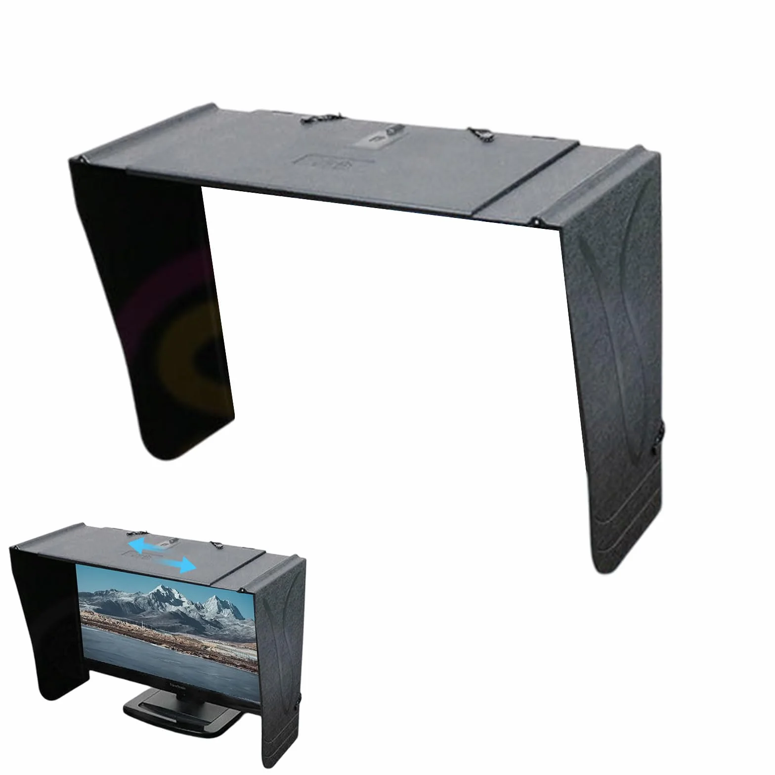 Osłona monitora, ochrona przed słońcem, ochrona przed słońcem do laptopów, regulowana osłona monitora, składana osłona, zapewnia ochronę prywatności, pasuje do praktycznie wszystkich laptopów