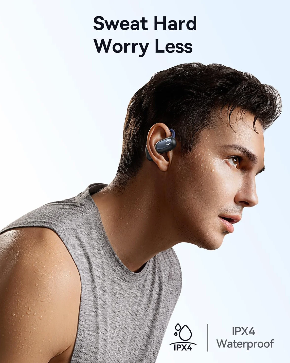Baseus Eli Sport 1 słuchawki douszne z otwartymi uszami, Bluetooth, kierunkowa akustyka, mocny bas, ultralekkie, wodoszczelność IPX4, mikrofon ENC, bezprzewodowe słuchawki Bluetooth 5.3 do biegania,