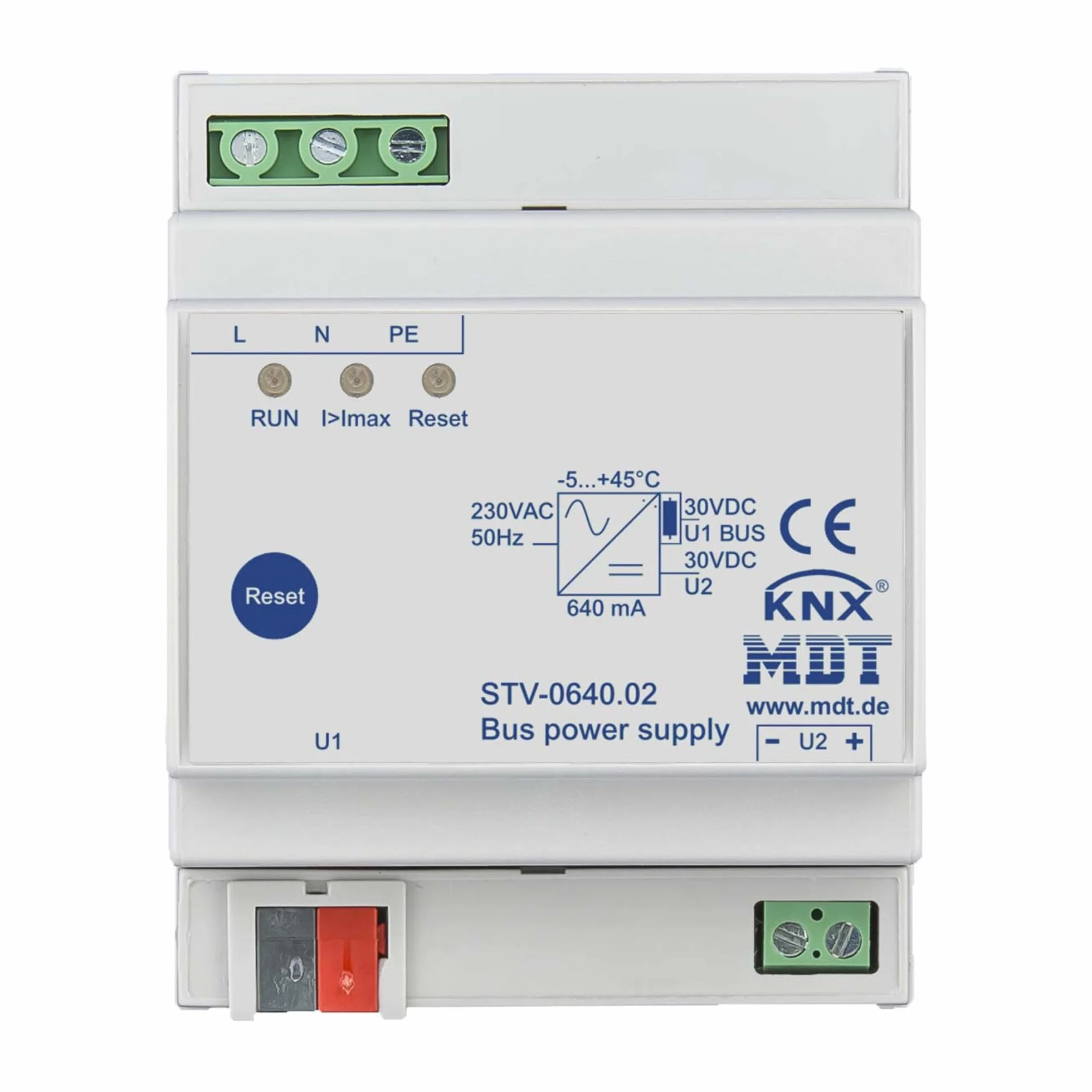 Zasilanie busem, 6TE, REG, 640mA MDT STV-0640.02