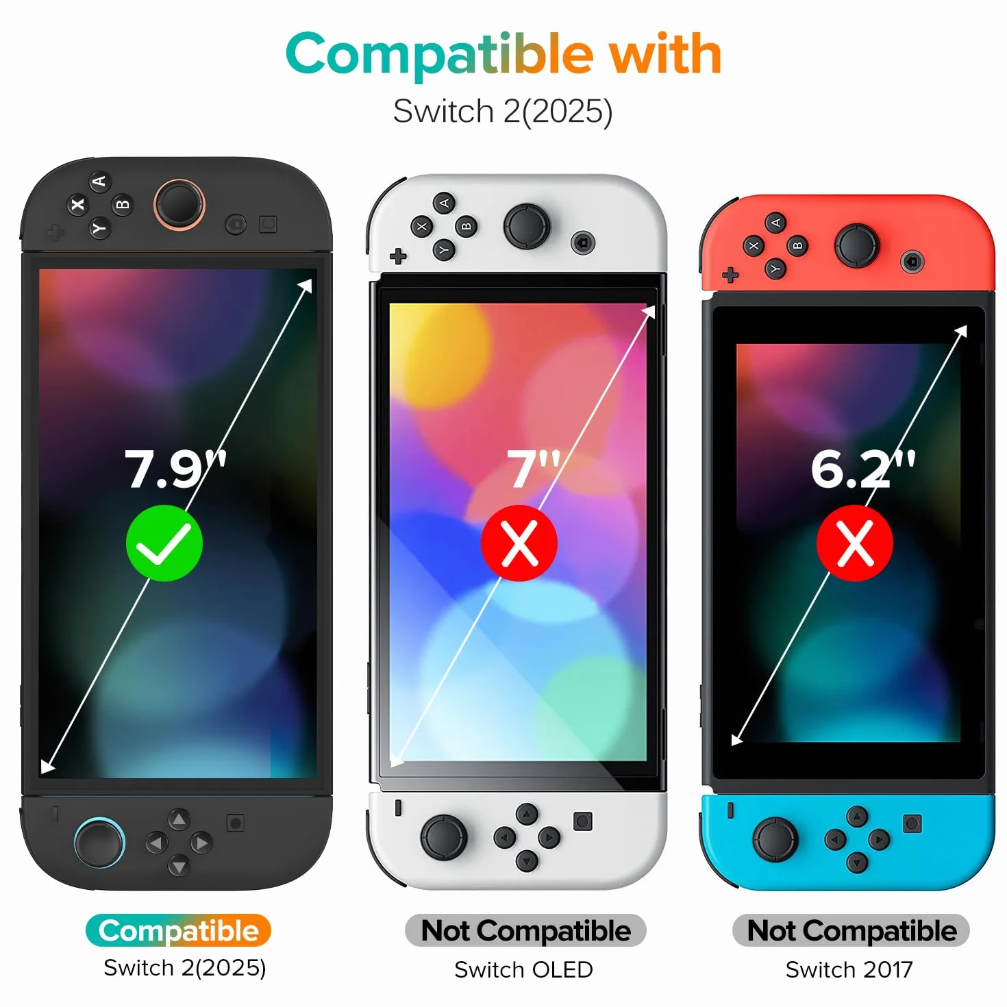iVoler 4 szt. szkło hartowane do Nintendo Switch 2 (2025). Szybki montaż w 30s dzięki ramce pozycjonującej, twardość 9H, HD-Klar, odporne na zarysowania i bąbelki