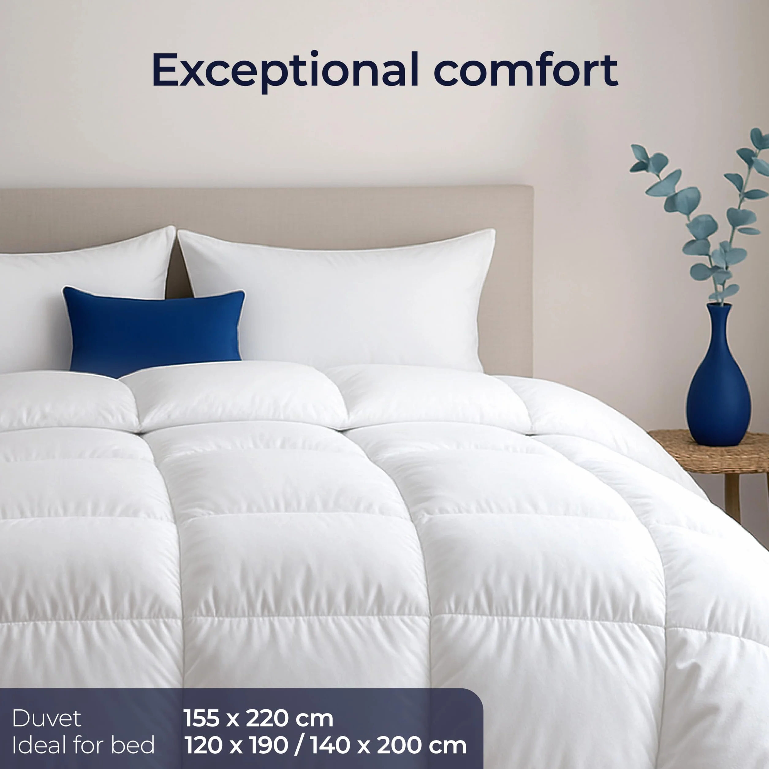 Dreamzie Kołdra Ultra Comfort 155x220 cm z pierza i puchu kaczego 650gsm Oeko-Tex RDS Downpass
