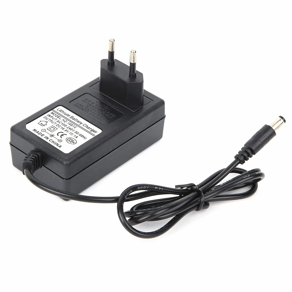 Adapter ładowarki do Masażu, Przenośny Plastikowy Adapter do Pistoletu do Masażu 100-240 V Adapter ładowarki do Masażu Profesjonalny Sprzęt do Masażu Wyposażenie(Norma europejska 16.8V)