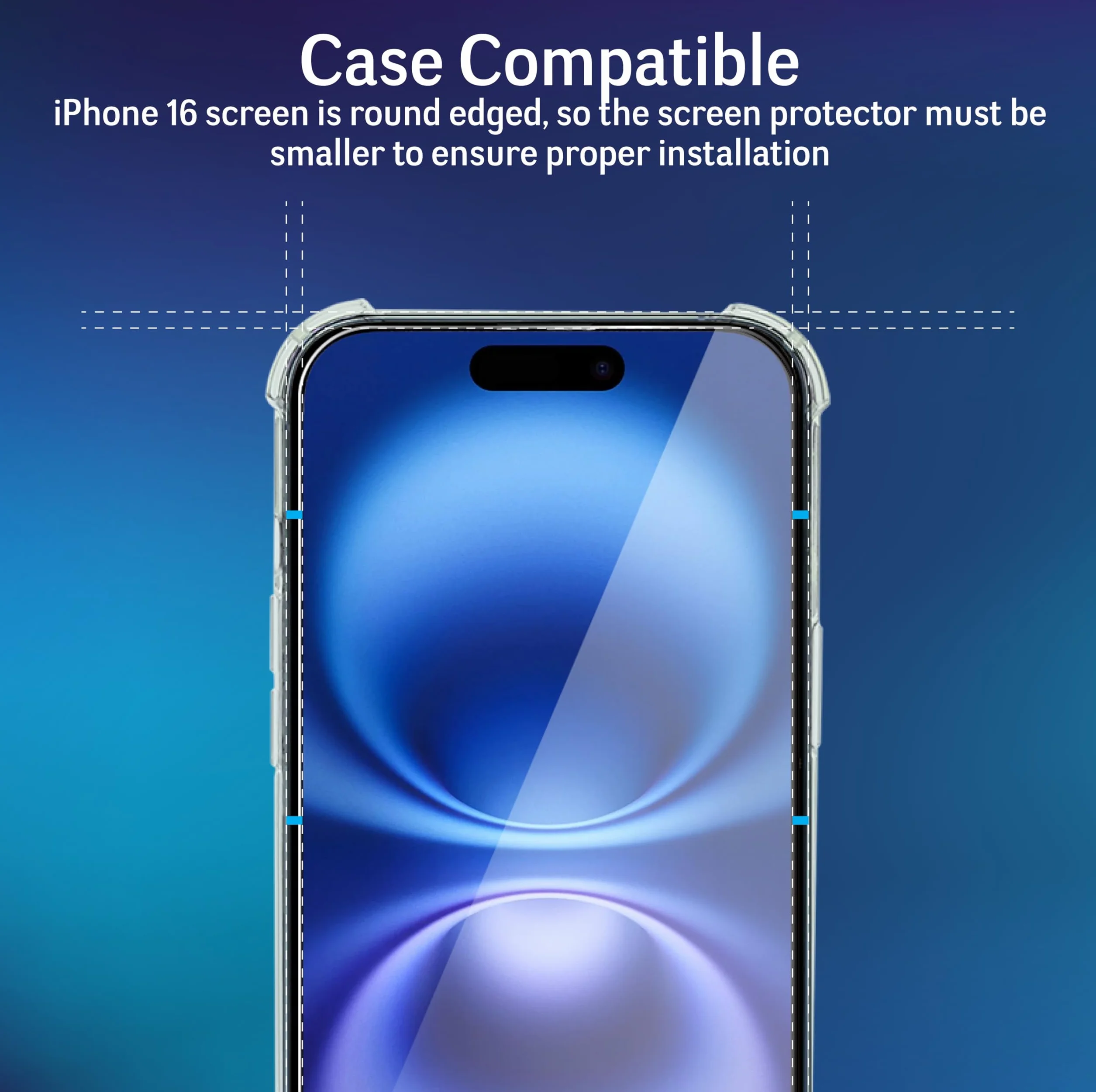 Ochraniacz ekranu do iPhone 16 [2 sztuki] szkło hartowane na ekranu, screen protector ochronne ekran