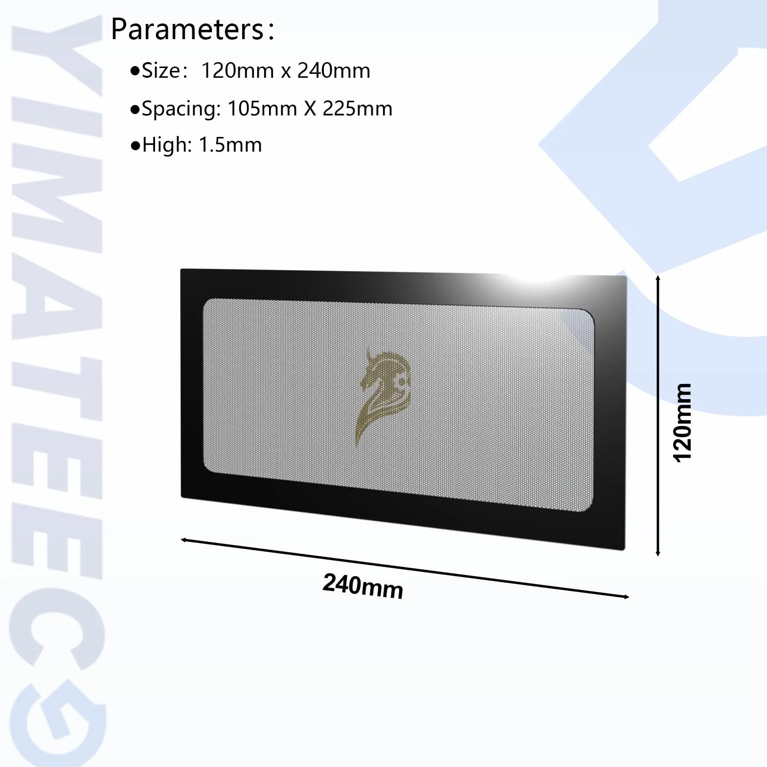 PC Filtr Przeciwpyłowy 240 mm, 2 szt. Magnetyczny, Przeciwkurzowy Filtr Wentylatora z PCV do Obudowy Komputera Komputer PC Filtr chłodnicy (PVC dżentelmena, 120x240 mm, 2 sztuki, czarny)