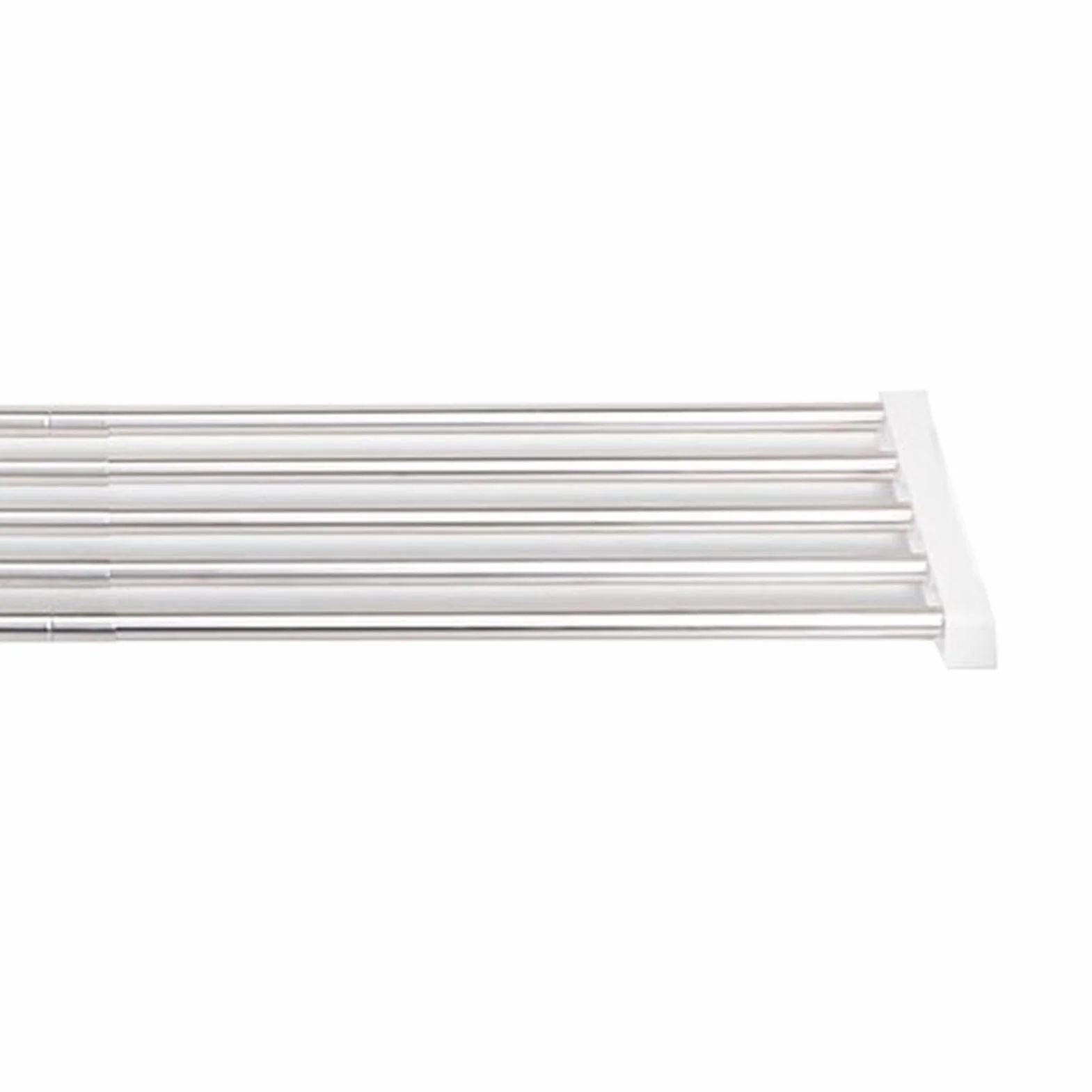Rozsuwany Stojak do Przechowywania w Szafie ze Stali Nierdzewnej Regulowana Półka Napinana od 25 do 40 Cm Wielofunkcyjny Organizer dla Sypialni, Szafy, Kuchni