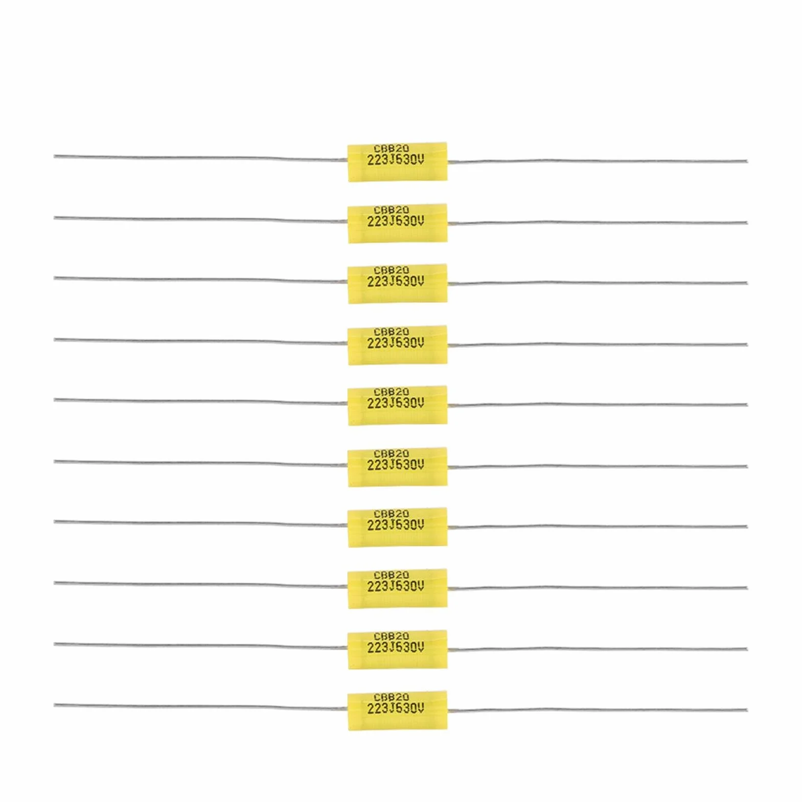 Ausla 0,022UF 630V Kondensatory, Osiowe Kondensatory Poliestrowe, 10pcs dla Starych Radiotelefonów i Wzmacniaczy Rurowych, łatwe w Użyciu z Dokładnymi Specyfikacjami, Odpowiednie dla Elektroniki