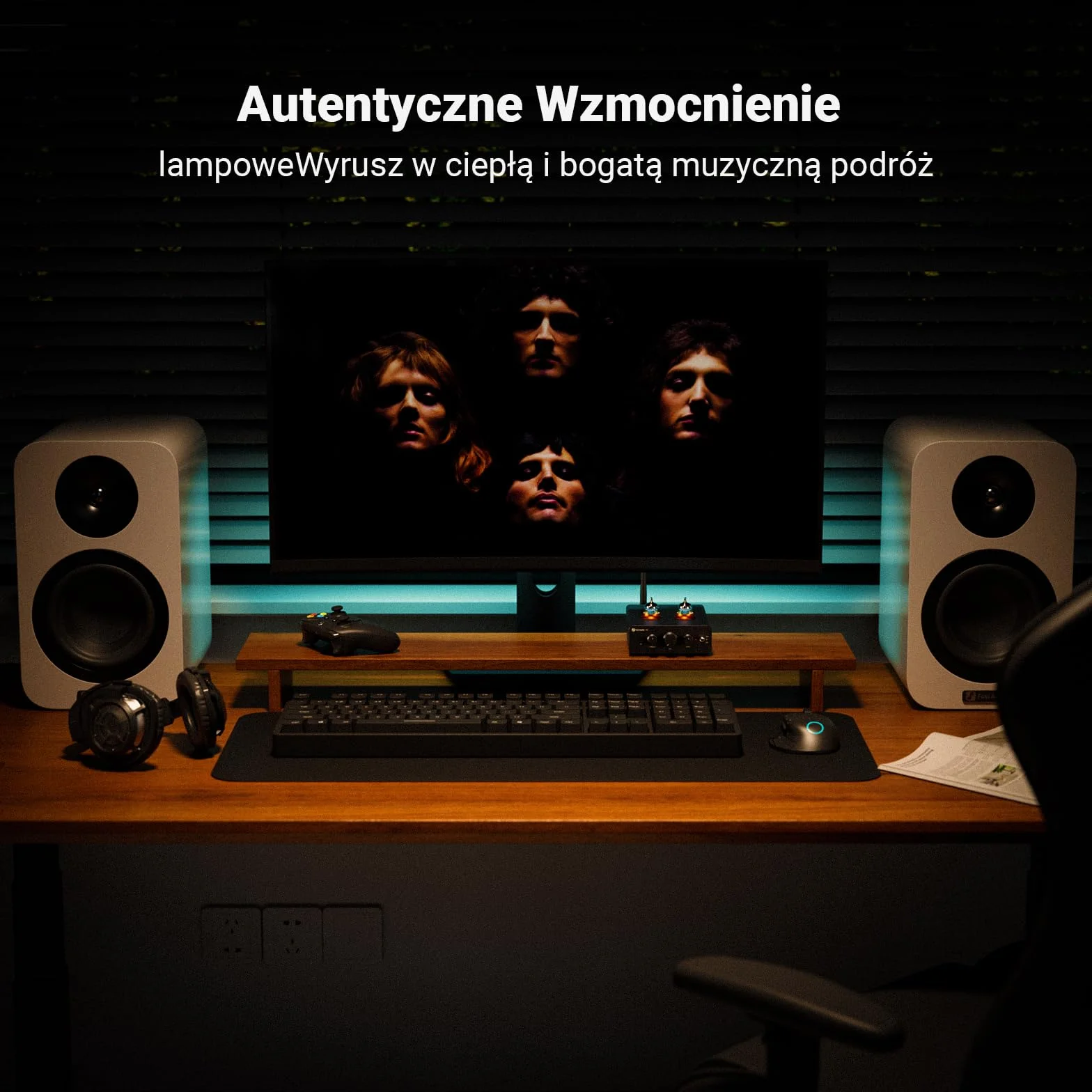 Fosi Audio P3 Lampowy Przedwzmacniacz Wzmacniacz Słuchawkowy Domowy Audio Mini Próżniowy Preamp Bluetooth aptX LL HD Regulacja Tonów Niskich i Wysokich dla Aktywnych Głośników HiFi Stereo