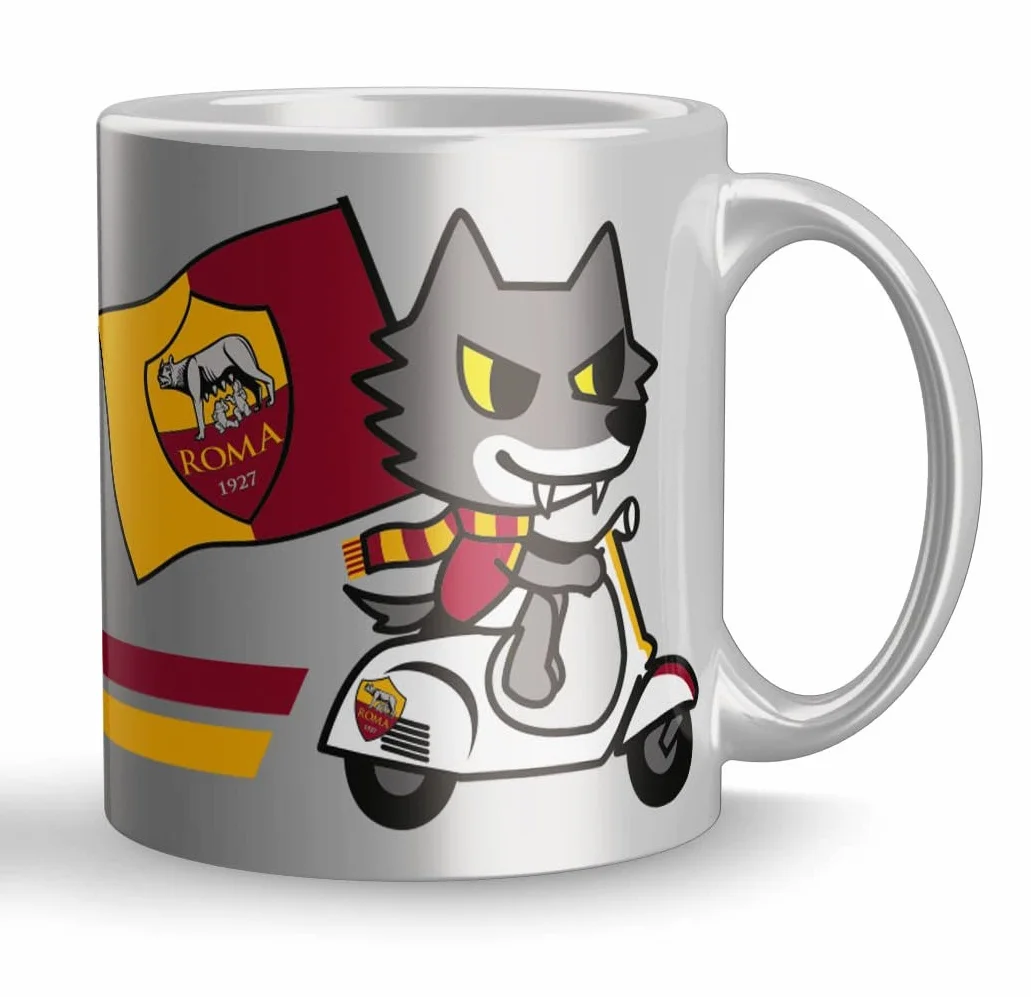 ACUBE S.r.l. Tazza Tokidoki AS Roma, kubek dla dzieci i chłopców, Grigio, Grigio