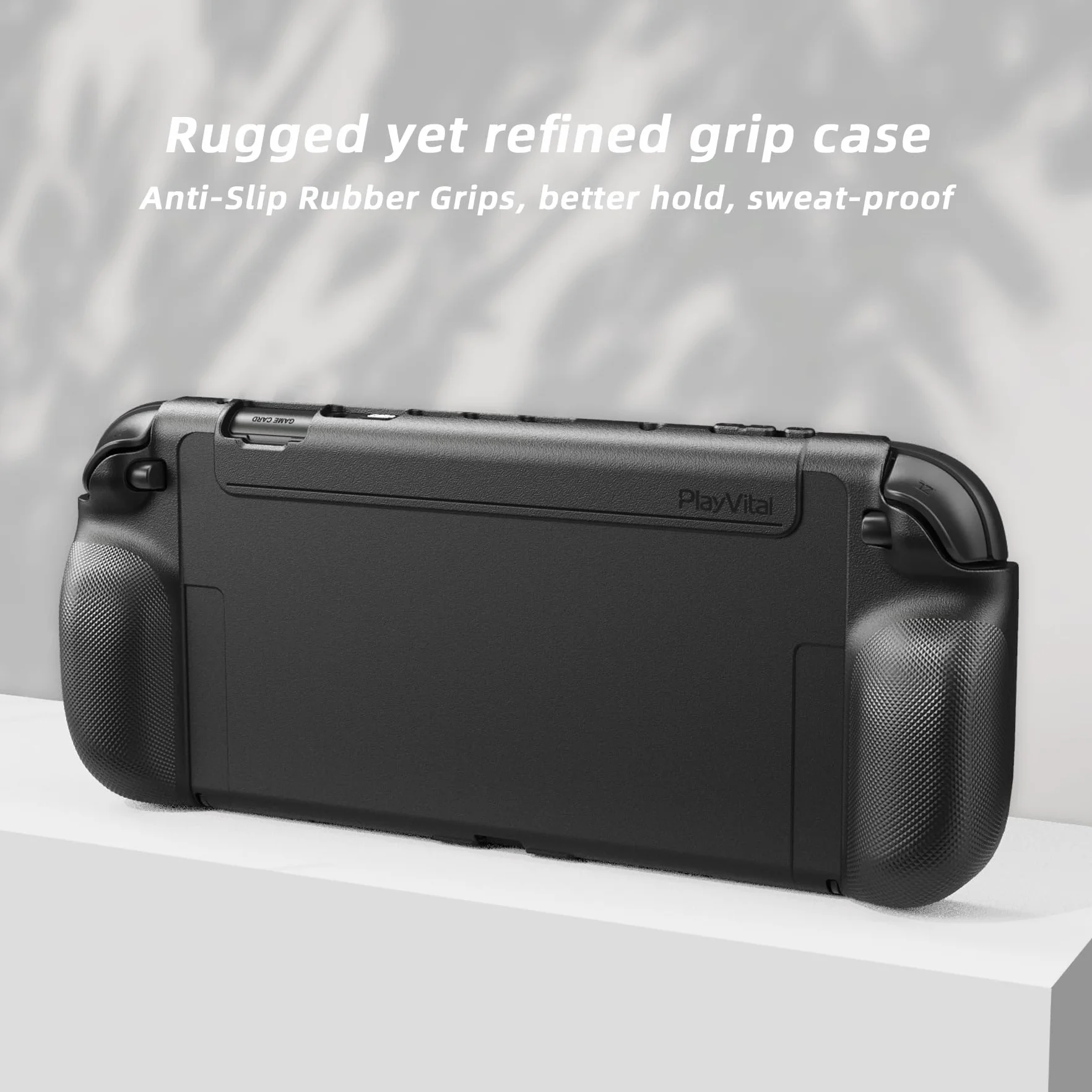 PlayVital Etui Ochronne Grip Tpu do Switch 2 Akcesoria,Ochronny Pokrowiec do Switch 2 Joycon z Nakładkami Joystick – Czarne