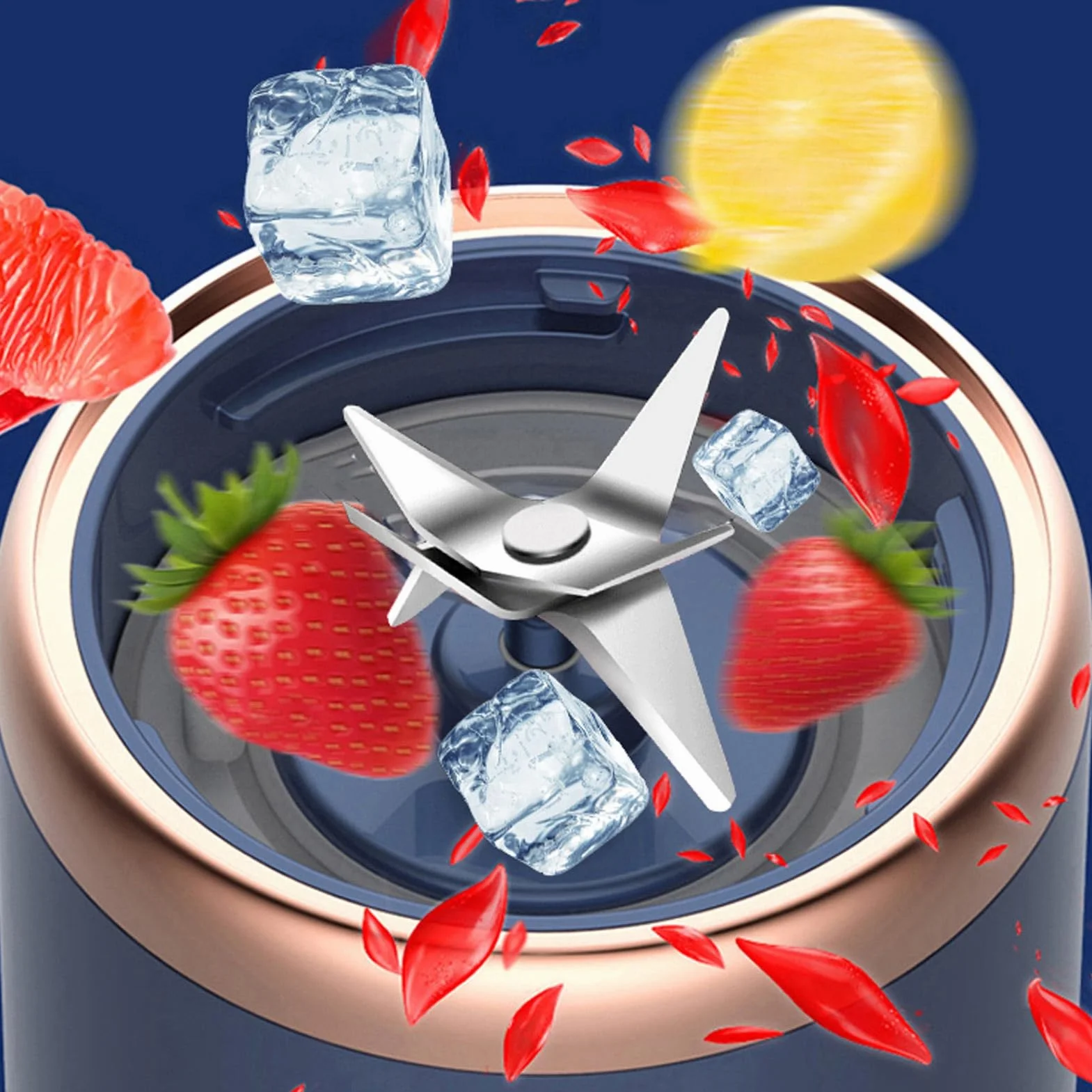 Przenośny Blender z 6 Ostrzami o Pojemności 400 Ml, baterią 1500 MAh, Blenderem Podróżnym 22 000 Obr./min do Kawy Owocowo-wege, PCTG Klasy Spożywczej, ładowaniem Przez