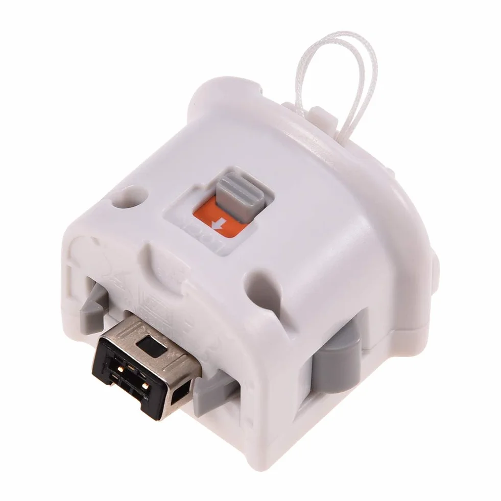 ciciglow Motion Plus Adapter do , Adapter czujnika ruchu Plus + etui, miękki silikon, Plug & Play, do zdalnego sterowania (biały)