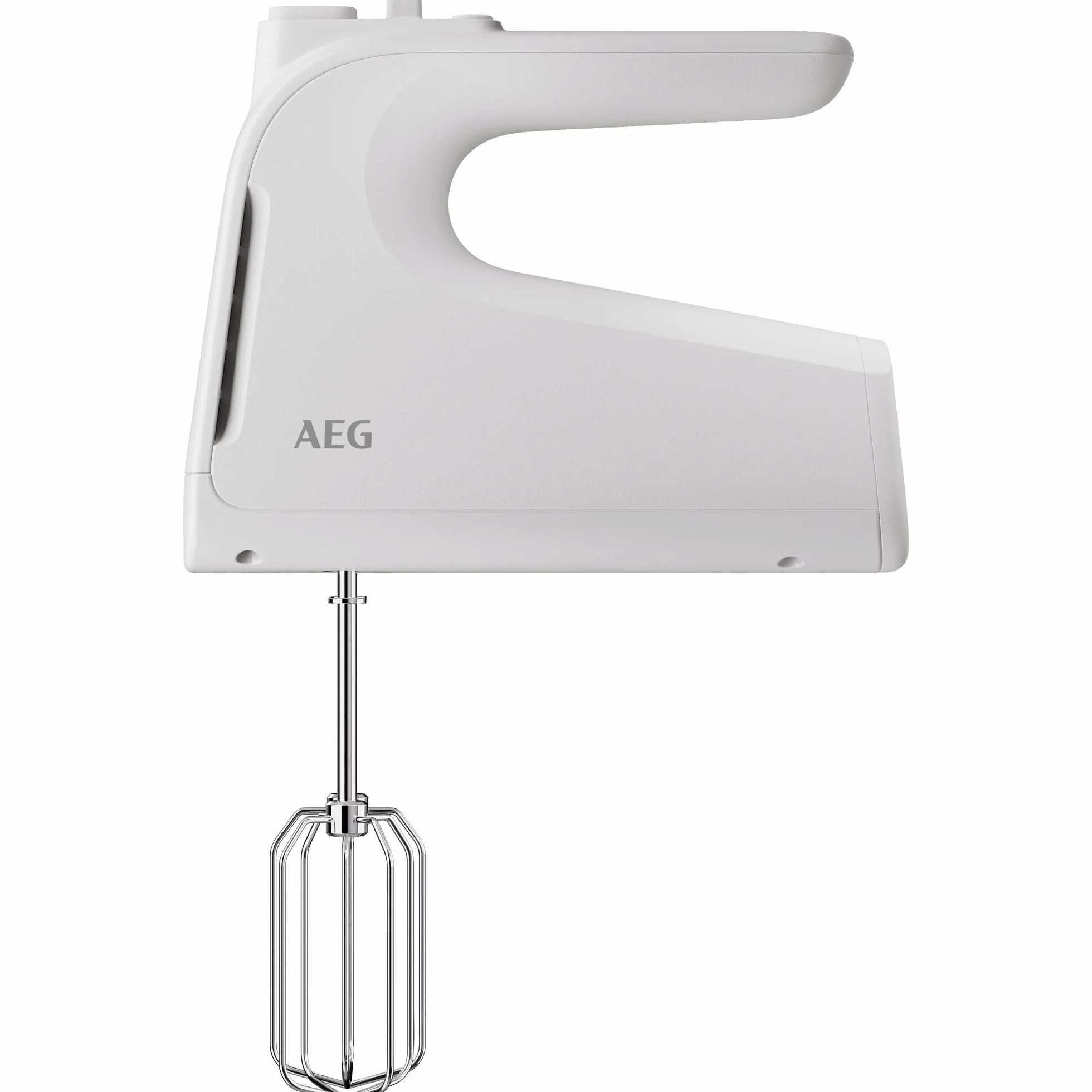 AEG AHM4W Mikser ręczny z drążkami, moc 500 W, 5 prędkości, funkcja Turbo, idealny do mieszania, ugniatania, kruszenia i bicia, akcesoria ze stali nierdzewnej, nadaje się do mycia w zmywarce, kolor