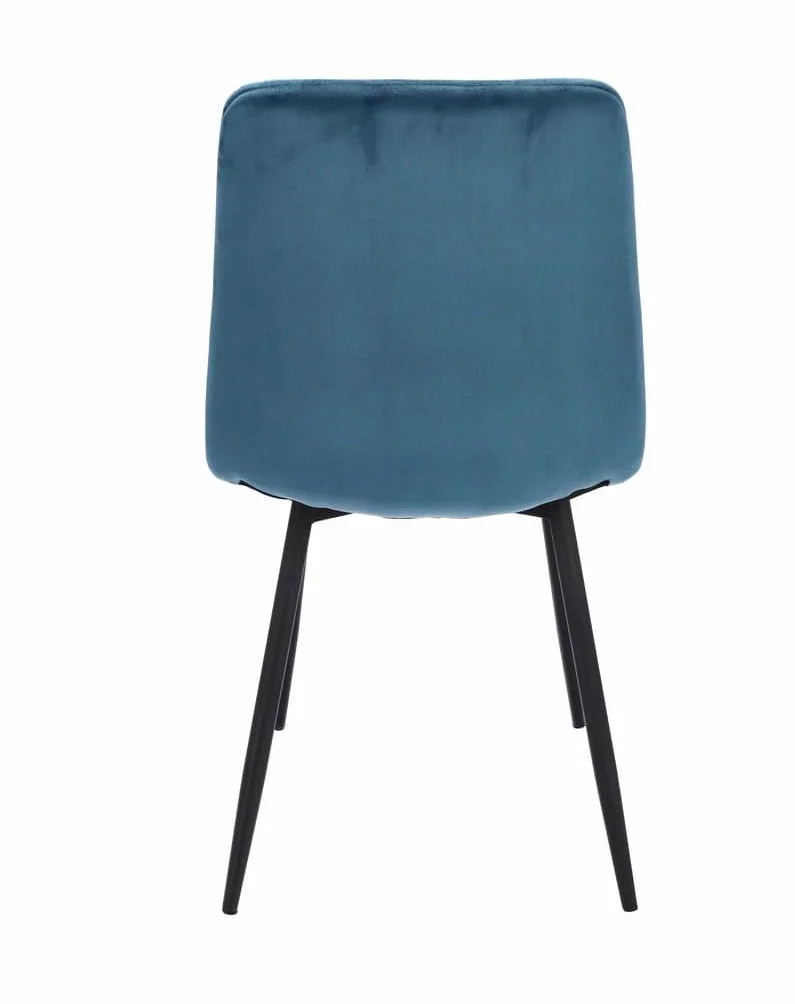 Krzesło do jadalni welurowe metalowe nogi 44×89×52 cm Marine