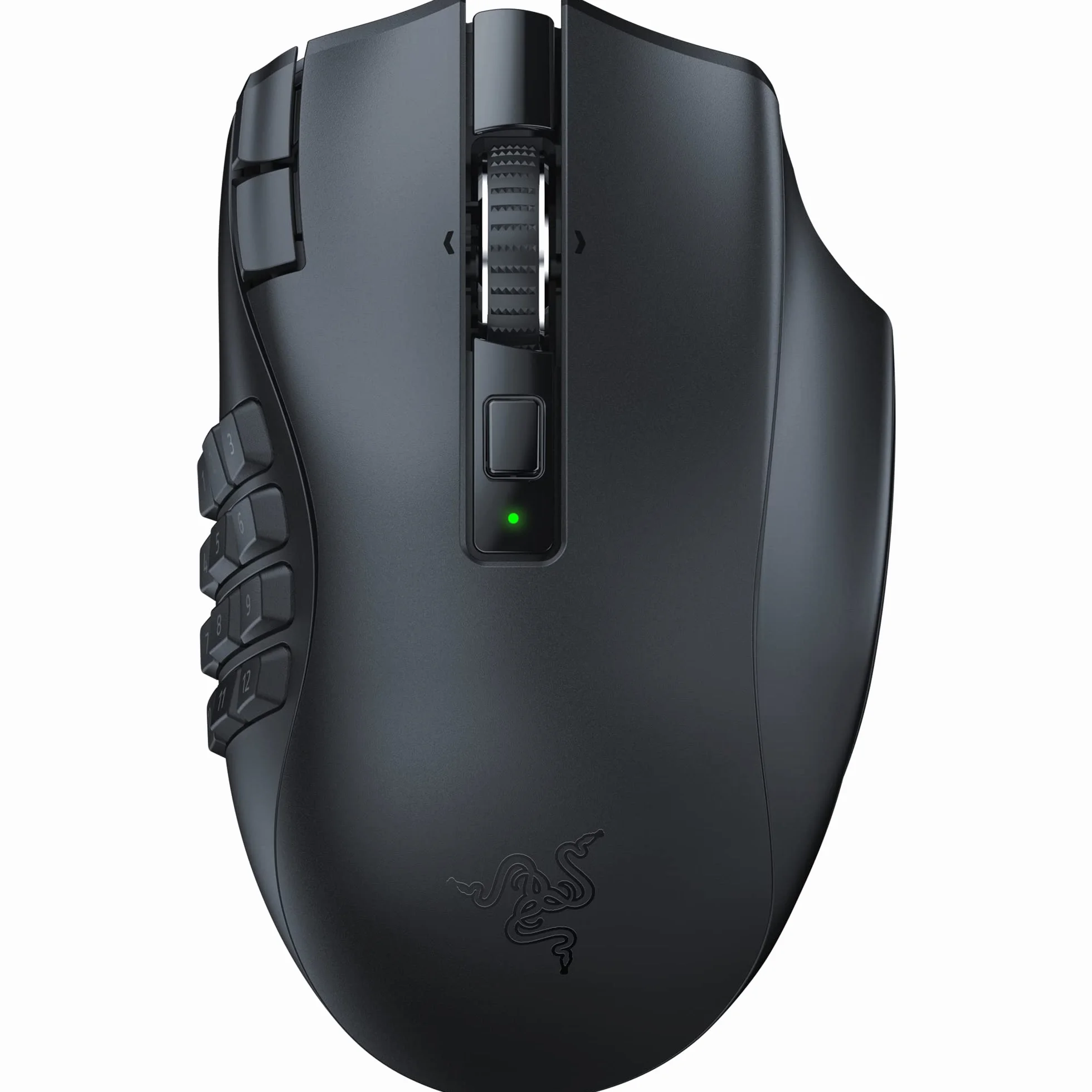 Razer Naga V2 HyperSpeed - ergonomiczna, bezprzewodowa mysz do gier MMO (z 19 programowalnymi przyciskami, bezprzewodowa technologia HyperSpeed 2,4 GHz, do 250 godzin, czujnik optyczny 30K) Czarna