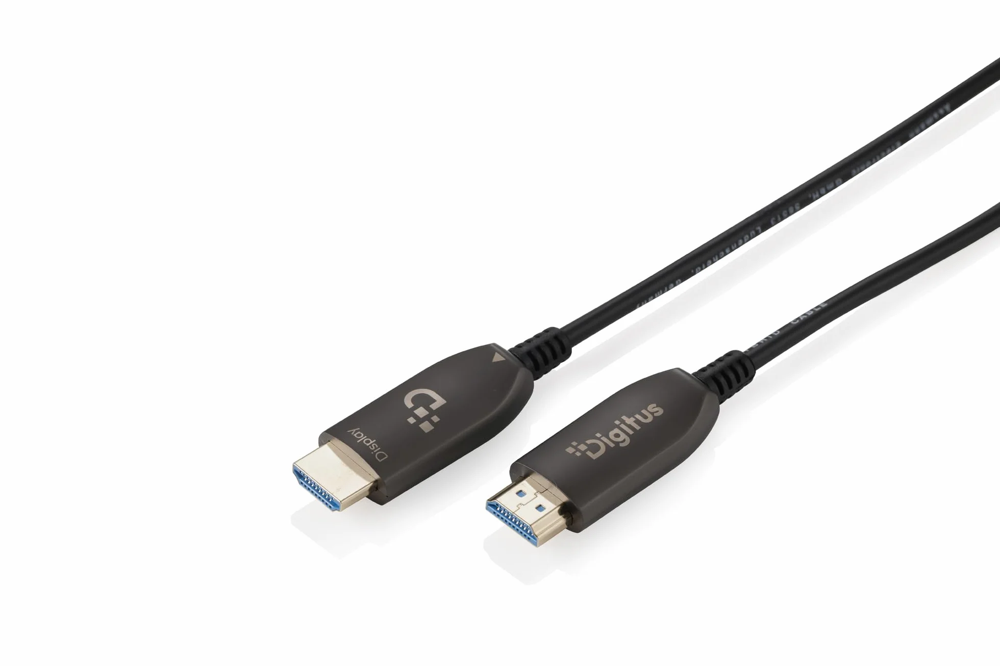 DIGITUS HDMI AOC Hybrydowy kabel światłowodowy - HDMI 2.1 - 8k/60Hz - UHD-II - kanał Ethernet - HDR eARC HDCP 2.2 - pozłacane styki - 10m - czarny