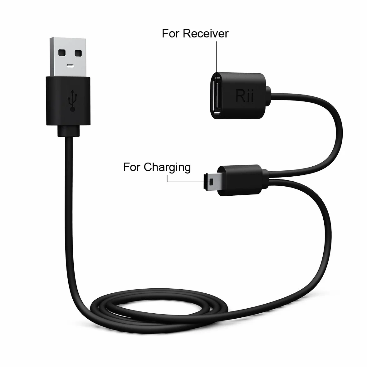 Rii Mini i8+ Wireless (QWERTZ) – mini podświetlana klawiatura z podkładką pod mysz Multi-Touch do Smart TV, mini PC, HTPC, komputerów i gier konsolowych