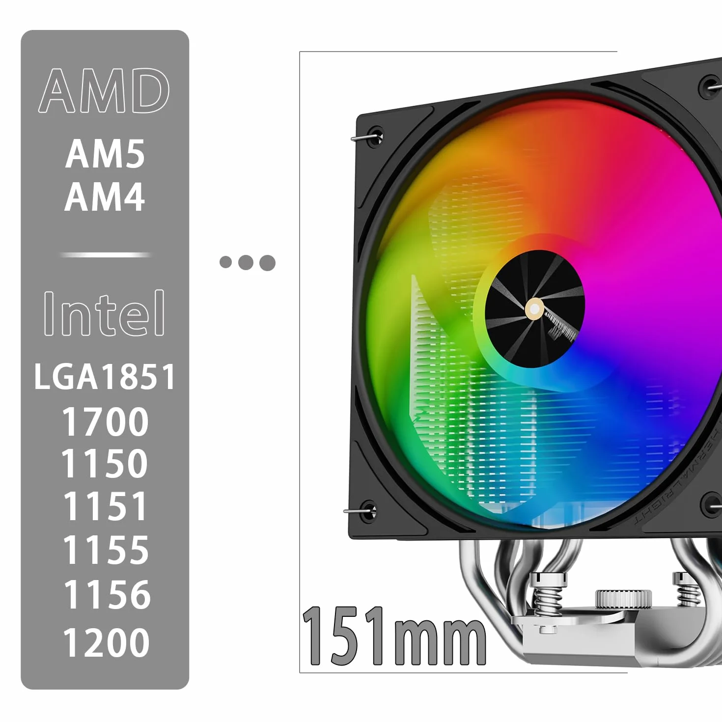 TR-Thermalright Assassin X 120 Digital ARGB Black,chłodzenie CPU,4×6 mm rurki cieplne,wentylator PWM 120mm-2000 obr./min,pokrywa górna z wyświetlaczem cyfrowym, dla AM5/AM4,Intel LGA1851/1700,Czarny