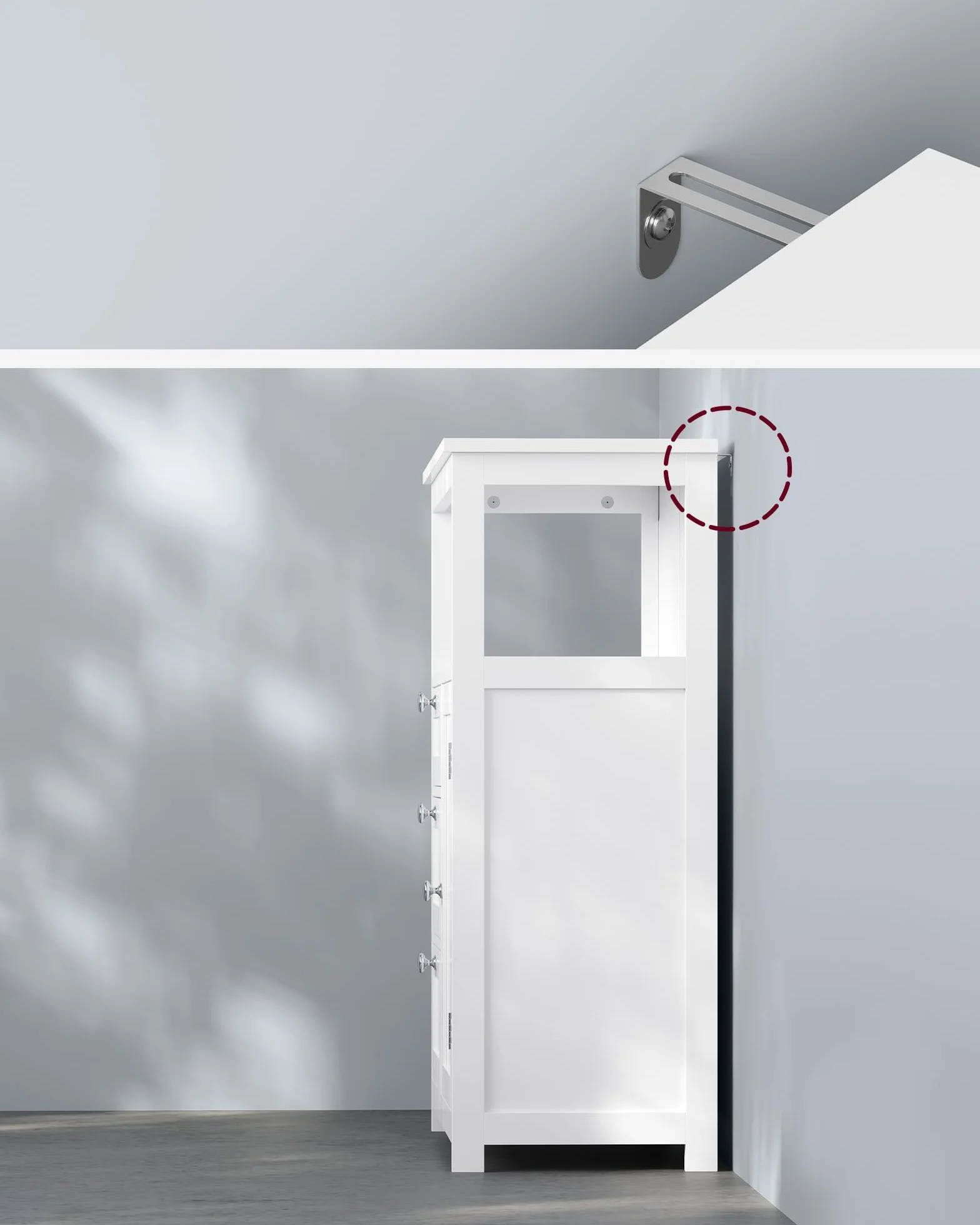 VASAGLE BBC542P31V1 szafka łazienkowa do przechowywania, szafka łazienkowa z 3 szufladami, wolnostojąca, regulowana półka, 30 x 60 x 80 cm, biała chmurka