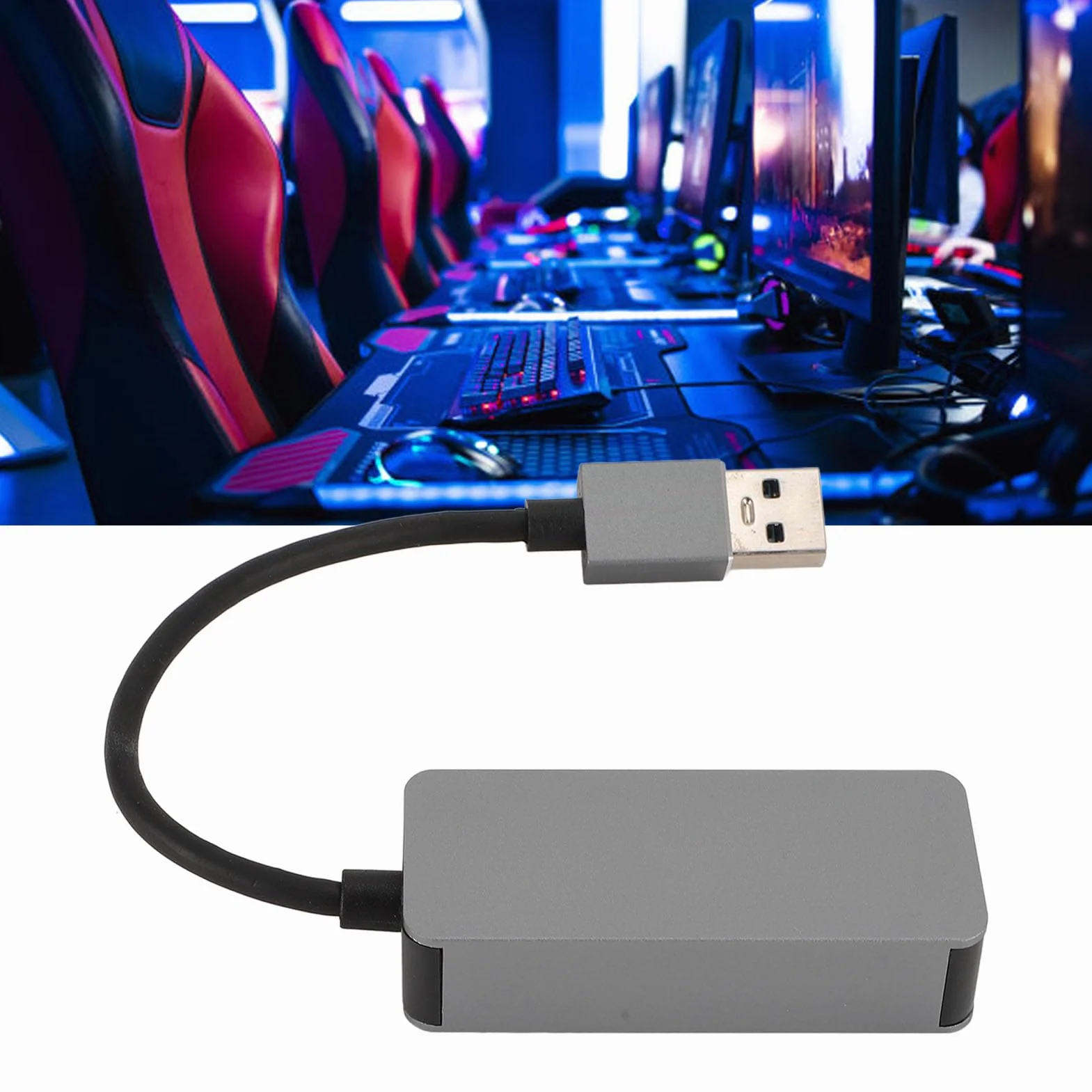 Fyearfly USB C 2.5G LAN adapter Ethernet USB C na RJ45 2500 Mbps Gigabit Ethernet okablowany adapter sieciowy na aluminium do laptopa, tabletu, telefonu