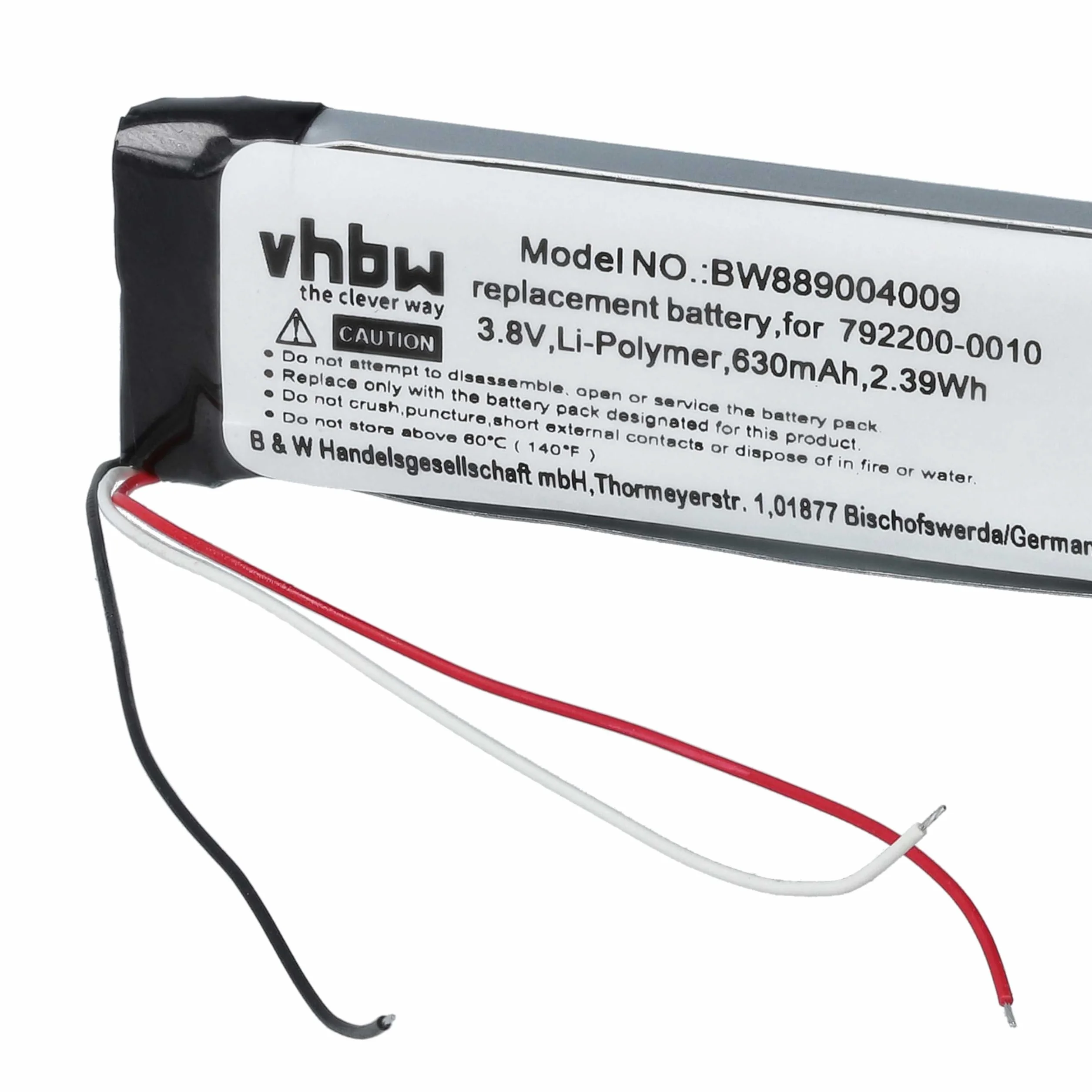 vhbw 1 x bateria kompatybilna z Bose NC 700 UC, 700 bezprzewodowych słuchawek (630 mAh, 3,8 V, Li-ion)