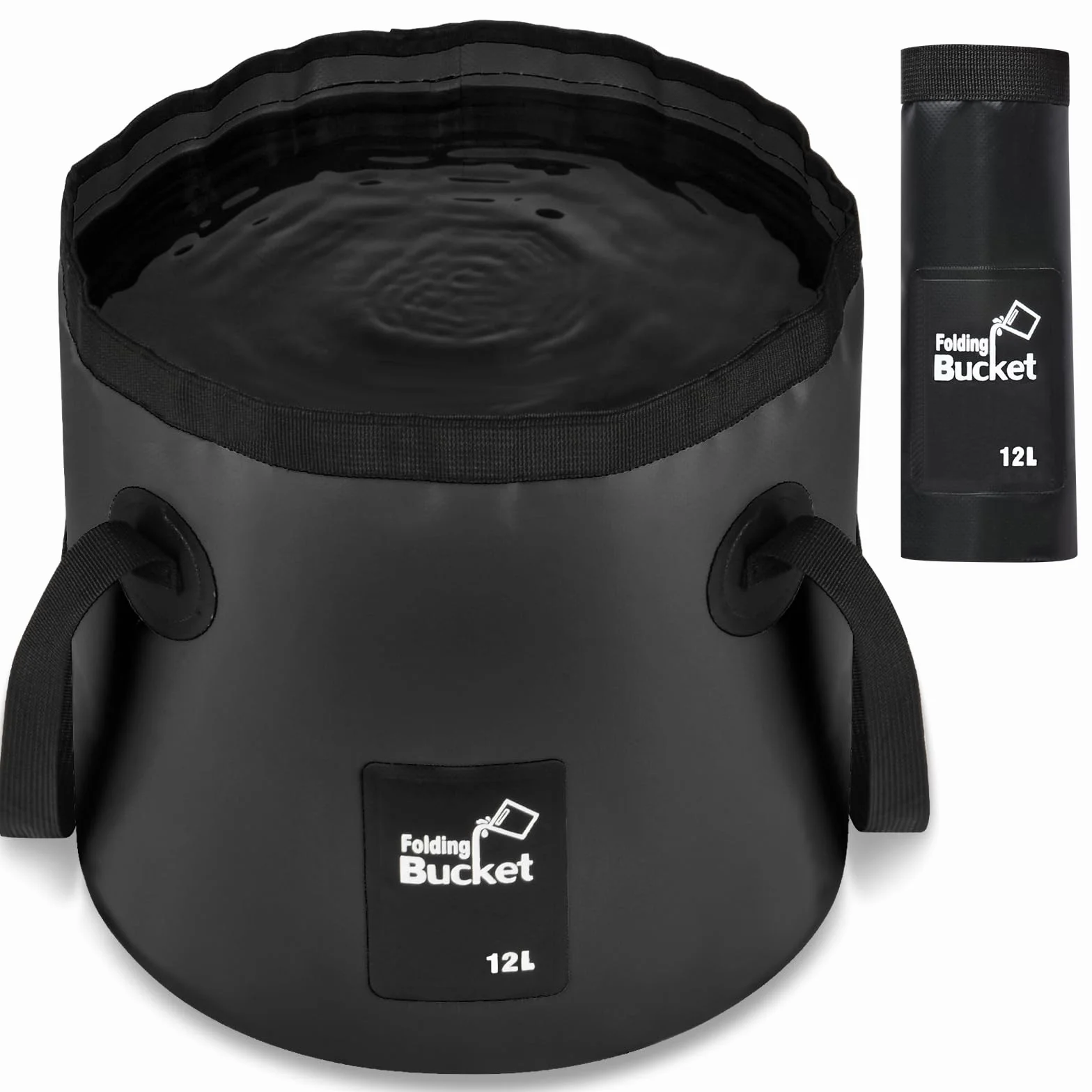 flintronic Składane wiadro na wodę, składane wiadro do przechowywania, 12 l, na kemping, do użytku na zewnątrz, przenośne, lekkie wiadra, do podróży, wędkowania, wędrówek, biwakowania, pływania łodzią