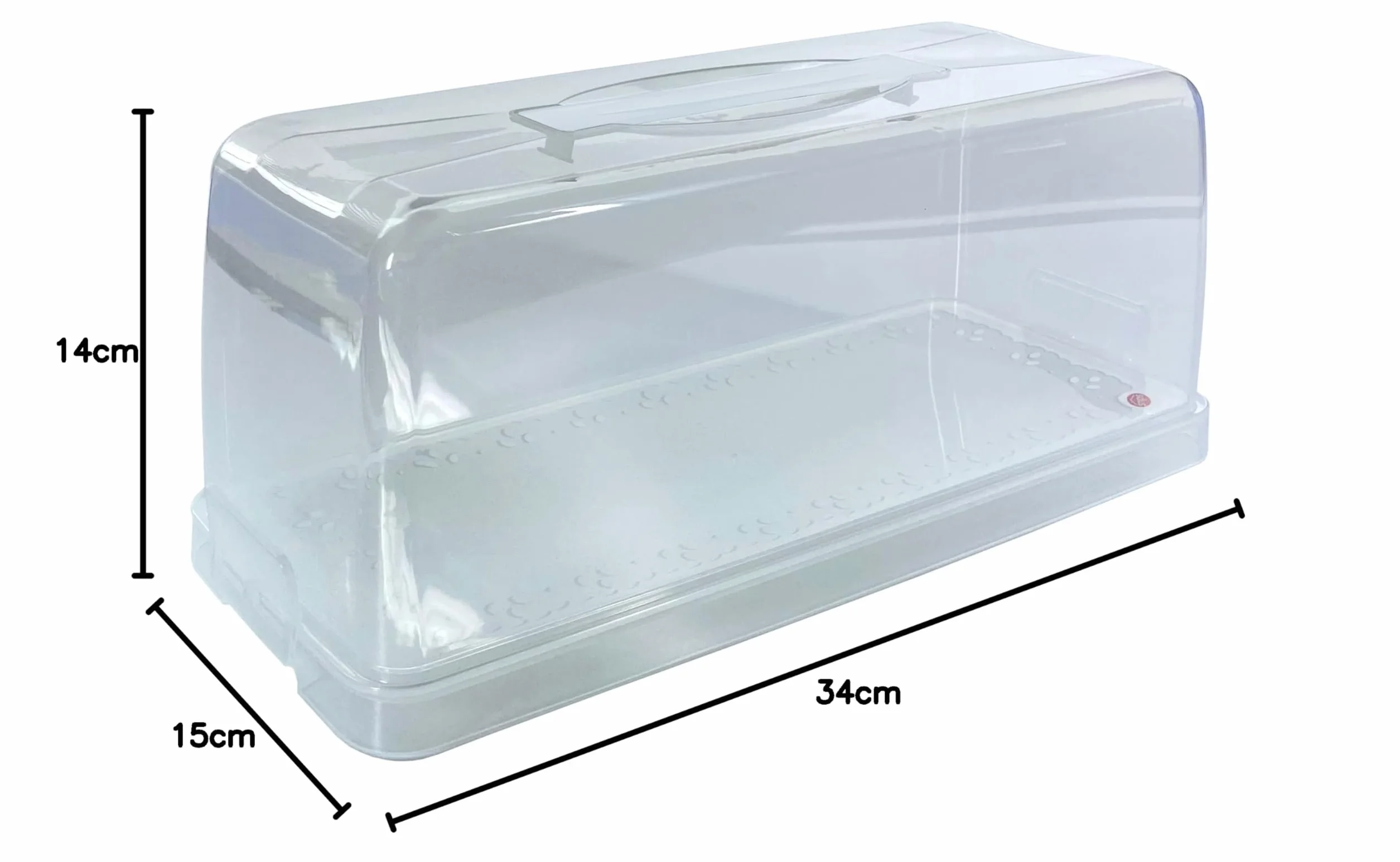 Uchwyt na Plumcake Plastikowy Pojemnik na Bochenek 34,4 x 14,8 x 14,2 cm Biały 0% BPA Bez ftalanów