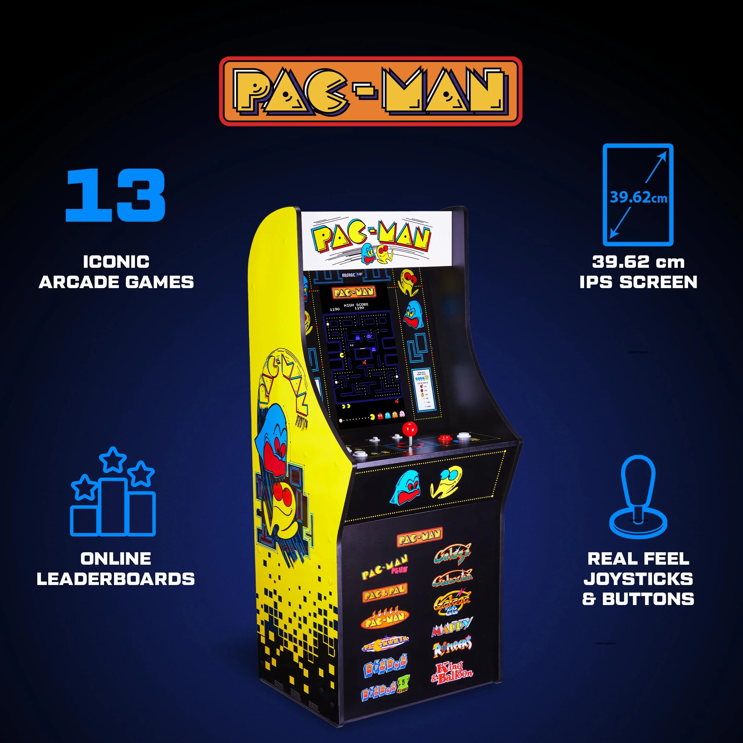 Arcade1Up PAC-MAN Classic SE Slim Edition Arcade Machine