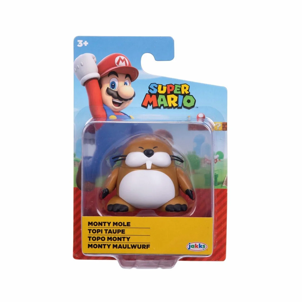 Super Mario World of Nintendo 6,35 cm mini figurka Monty Mole