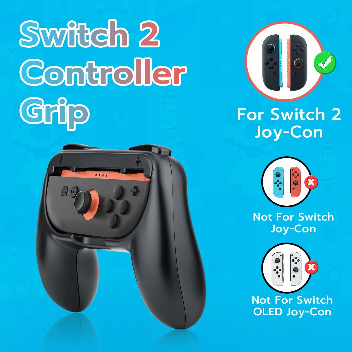 Mcbazel 2 Sztuki Uchwytów dla NS Switch 2 JoyCon Controllers