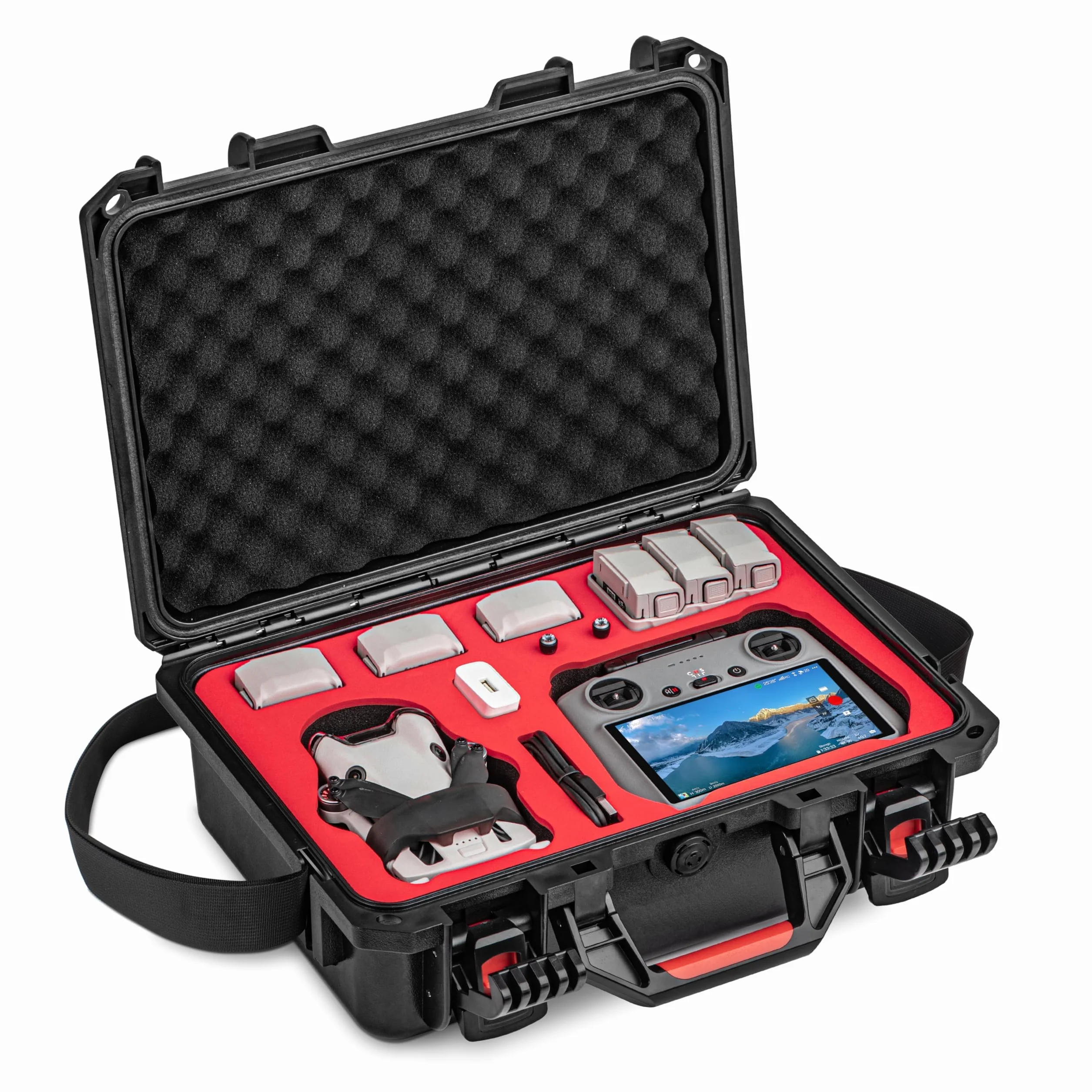STARTRC Mini 4 Pro Etui wodoodporne, twarde etui do akcesoriów DJI Mini 3 Pro/Mini 3, torba podróżna do DJI Mini 4 Pro Fly More Combo (kontroler RC2/RC/N1/N2)