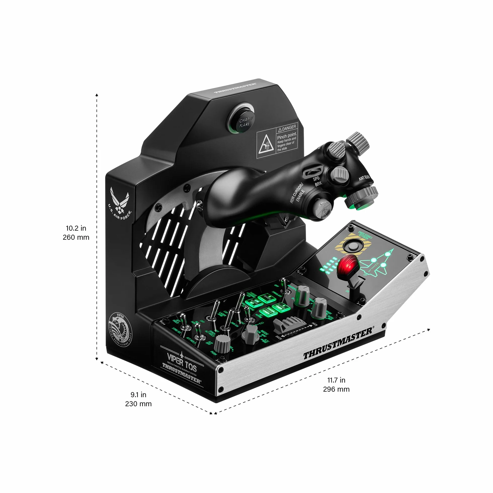 Thrustmaster Viper TQS Mission Pack dla PC, Metalowy Blok Przepustnicy, w Zestawie Przepustnica i Pulpit Sterowniczy, Precyzja Dzięki Efektowi Halla, 64 Przyciski Czynności, 6 Osi