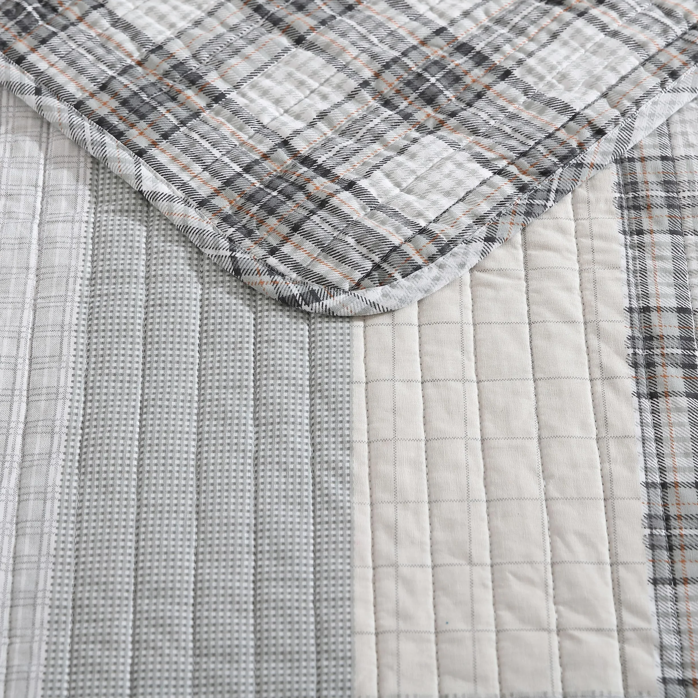 Eddie Bauer Zestaw podwójnych kołder bawełniana dwustronna pościel Fairview Grey Twin