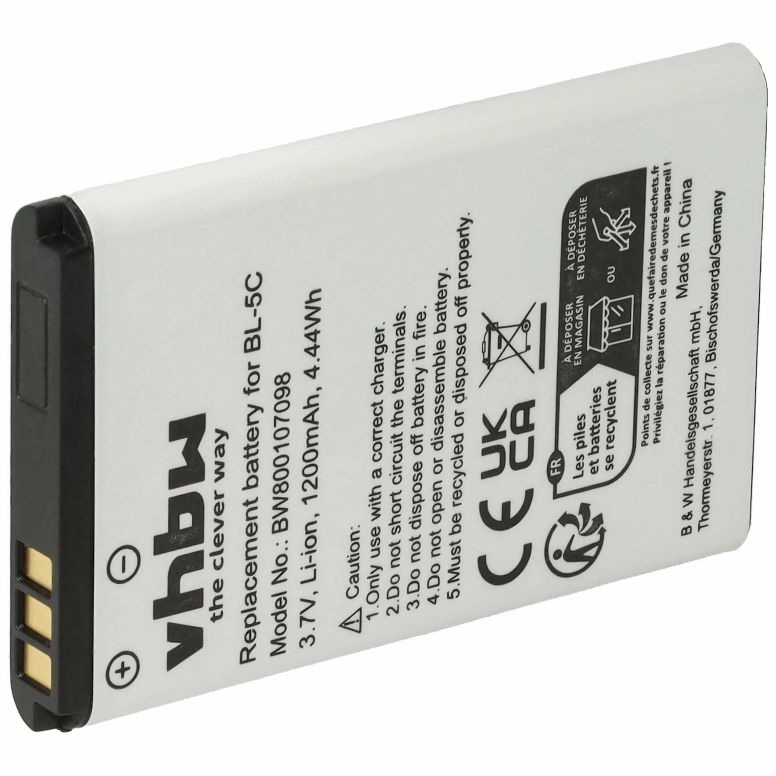 vhbw Bateria kompatybilna ze wzmacniaczami PowerTel M6300 Smartphone (1200mAh, 3,7V, Li-ION)