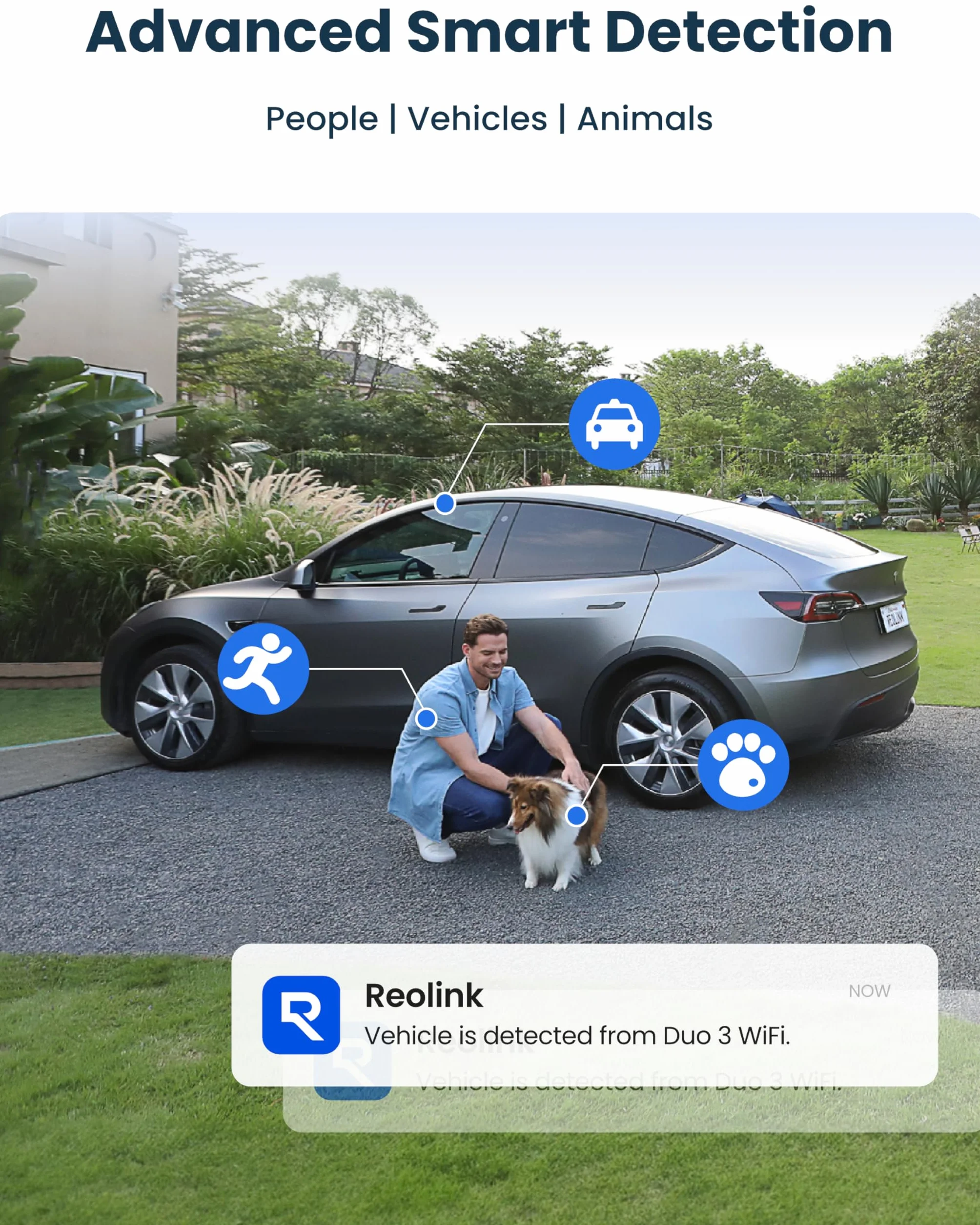 Reolink 16MP UHD 180° panoramiczna kamera Wi-Fi, dwuzakresowe Wi-Fi 2.4/5GHz 6, śledzenie ruchu, noktowizor, inteligentne wykrywanie, nagrywanie 24/7, lokalna pamięć masowa, Reolink Duo 3 WiFi