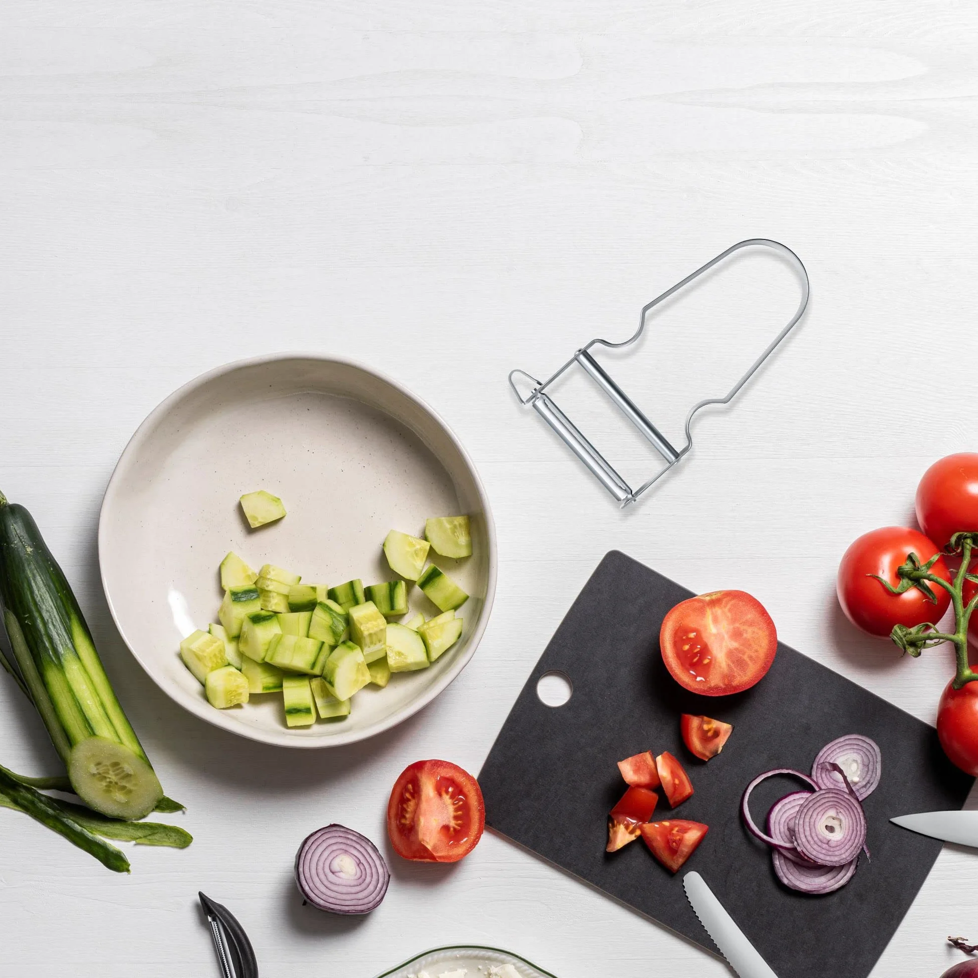 Victorinox STAR Sparschäler mit Inox-Griff, grau