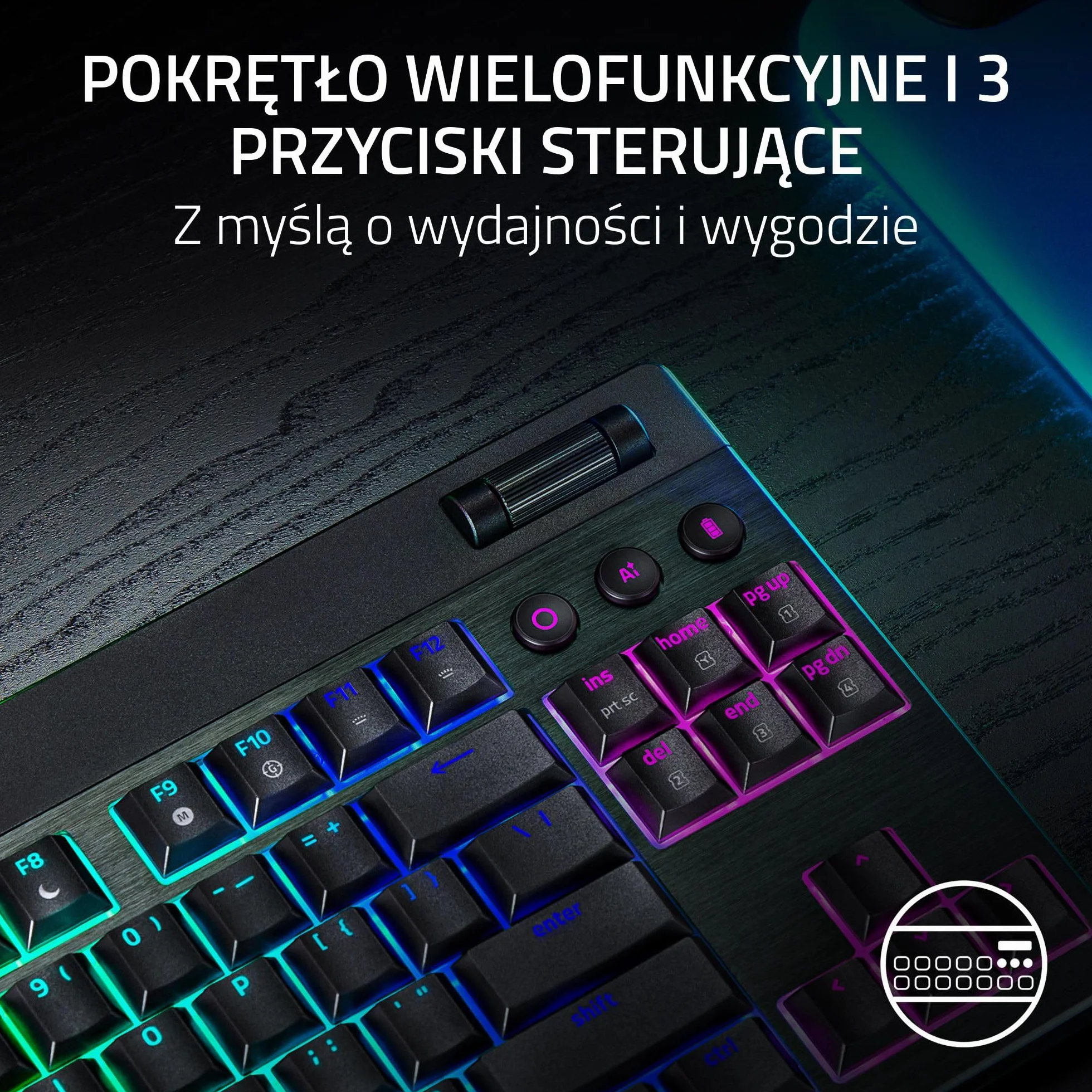 Razer BlackWidow V4 Tenkeyless HyperSpeed Low Profile bezprzewodowa klawiatura gamingowa z możliwością wymiany na gorąco pomarańczowe przełącznik Układ US