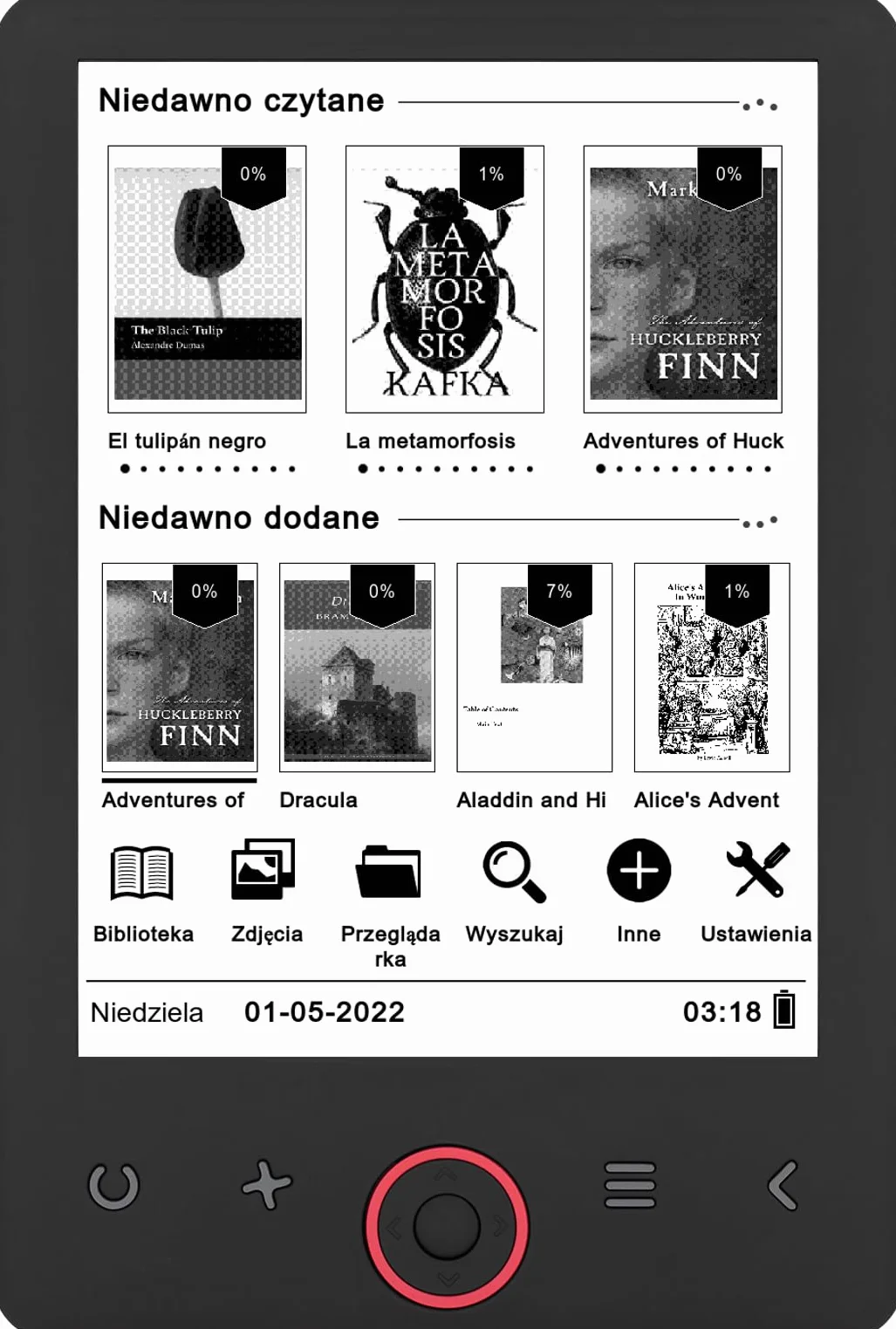 Czytnik ebooków Bemi Cognita Light 2 - E-ink 6" w technologii Carta | podświetlenie smart (ciepłe i zimne światło) | 8GB pamięci | 1900mAh