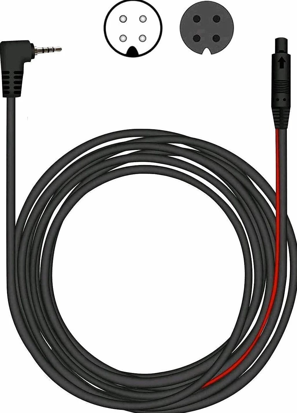 Kabel kamery tylnej WOLFBOX 33FT, dłuższy kabel zamienny do kamery tylnej G840S/G840H/G850/G900/G930/i07 (4-pinowy, 2,5 mm)