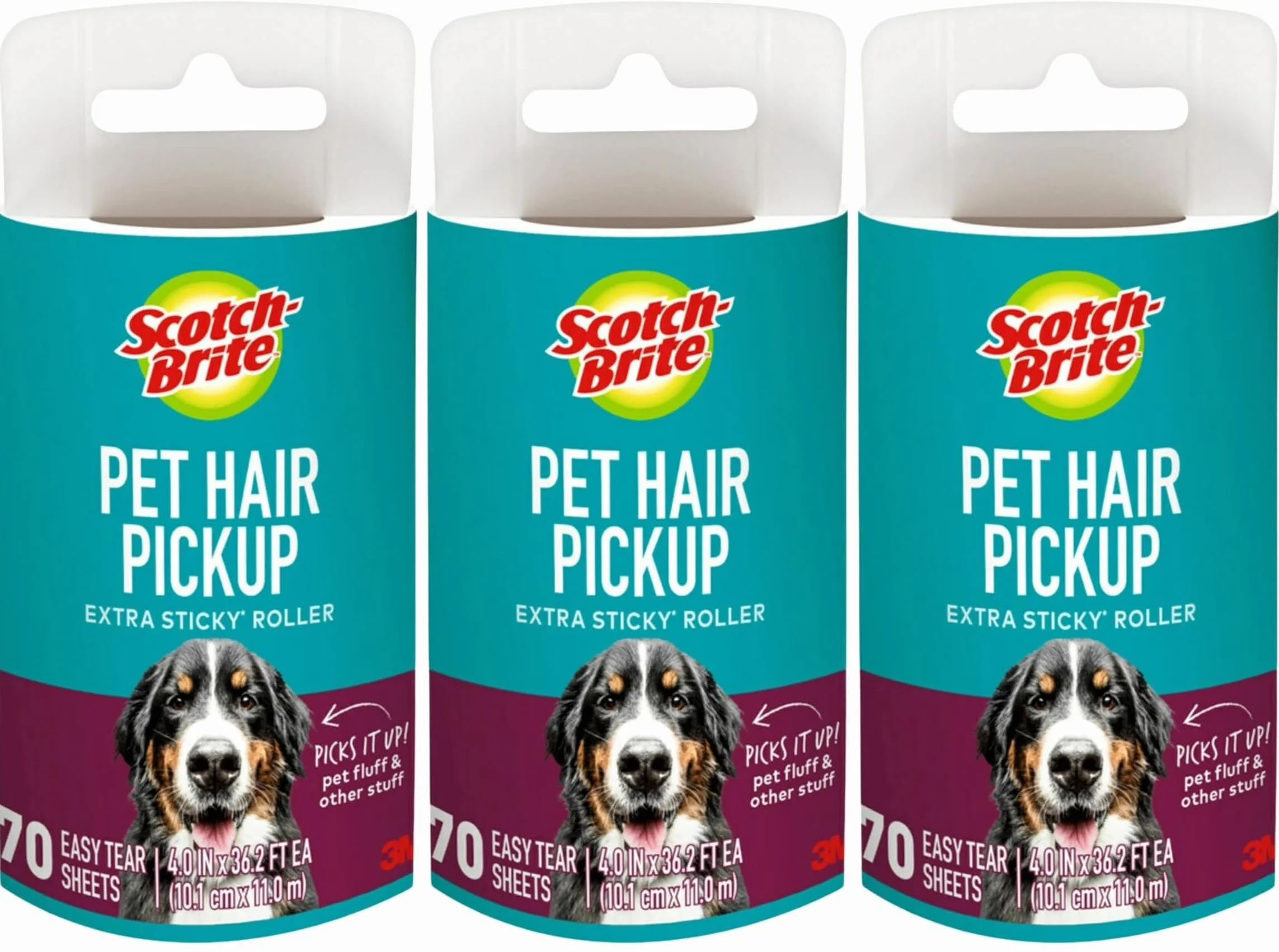 Scotch-Brite Standardowy wałek do kłaczków 3 x wkład 56 arkuszy biały