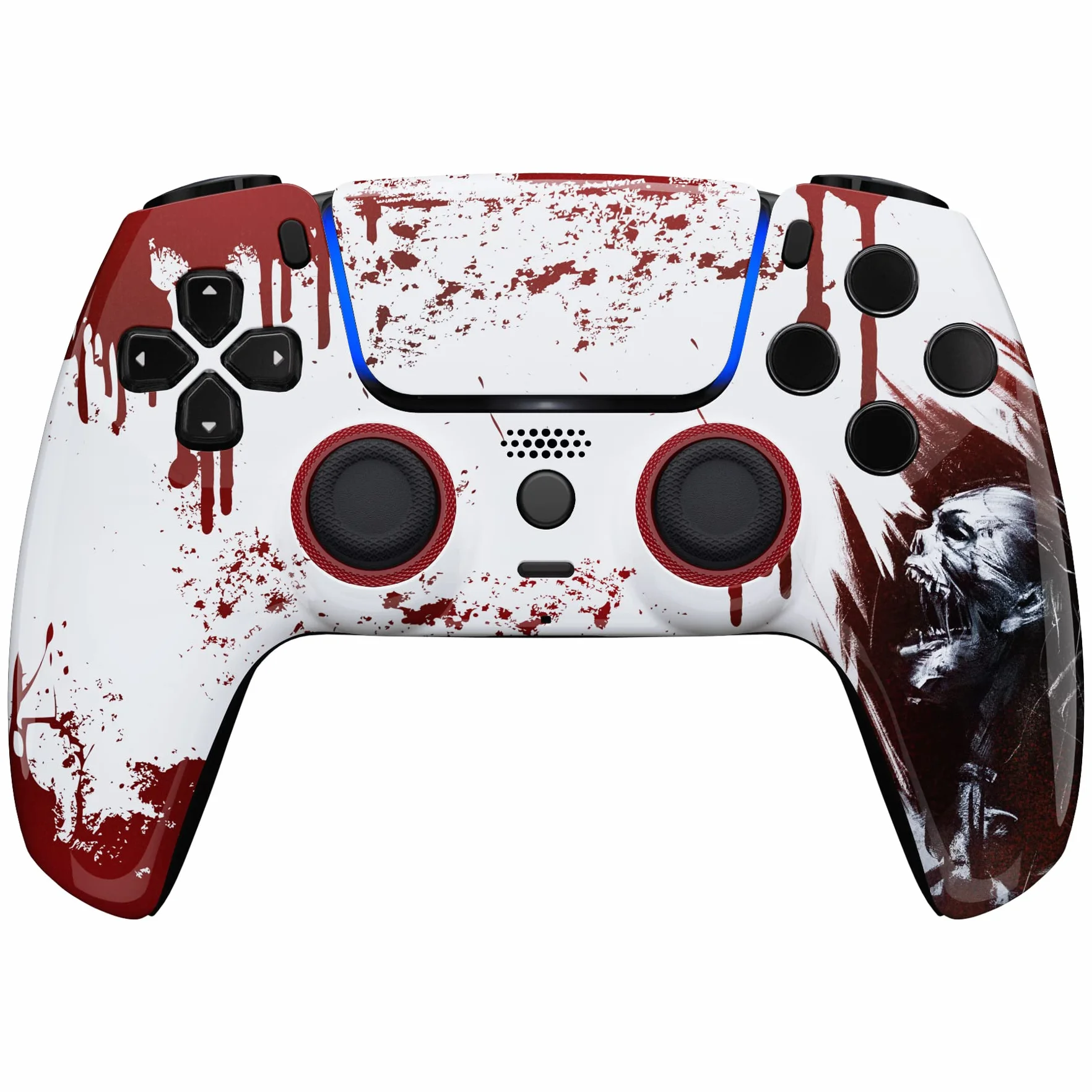 eXtremeRate LUNA Cover Obudowa Touchpad Kompatybilny z Kontrolerem PS5 BDM-010/020/030 Wymiana Shell DIY Krwawy Zombie