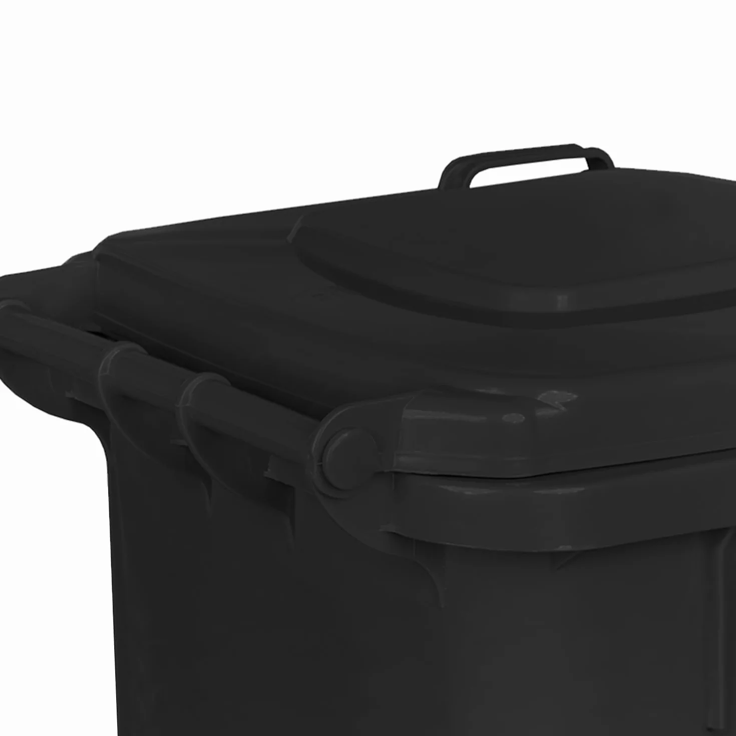 Kosz na śmieci pojemnik na śmieci | 120 litrów | z kołami | mechaniczny system podnoszenia | plastik | kolor grafitowy