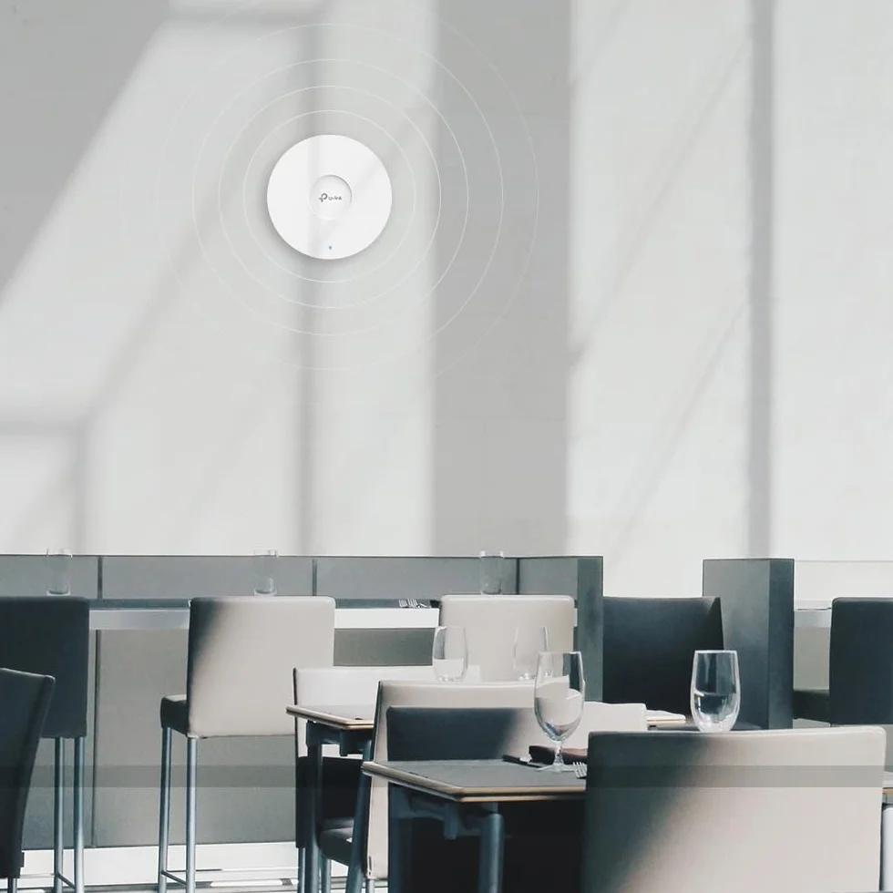 TP-Link EAP610, Punkt dostępowy WiFi 6 AX1800, Montaż sufitowy, Obsługa PoE+, Omada SDN, OFDMA + MU-MIMO, Roaming i Mesh, Idealny do biur i szkół