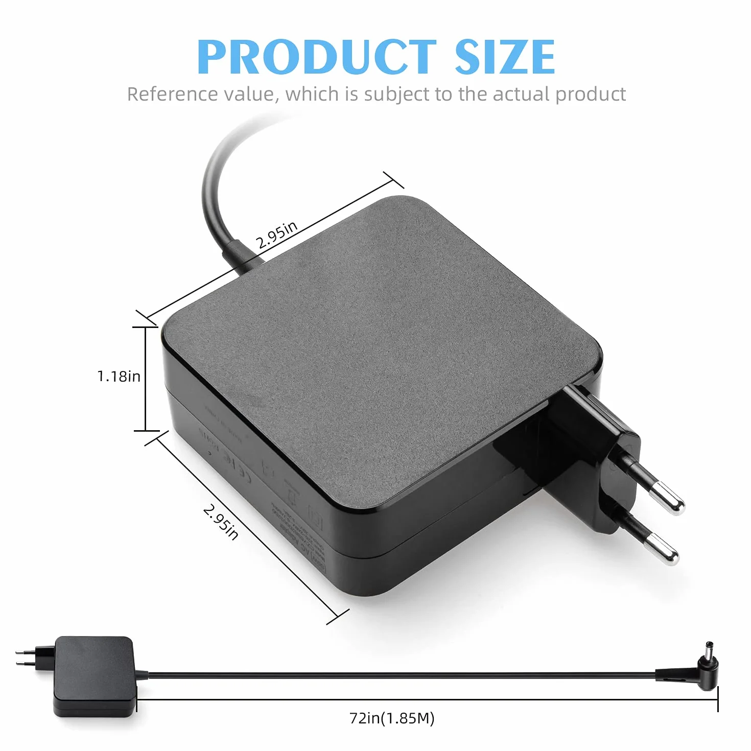 65W Przenośna ładowarka do Lenovo IdeaPad 3 5 310 320 320-15IKB 320S 330 330-15IKB 330S 510 520 530S 710S S145 S540 100S 110 120 120-S 130; Flex 4 5 6 B50-10 PA-1450-55LU ADLX65CCGE2A ADLX65CDGE2A