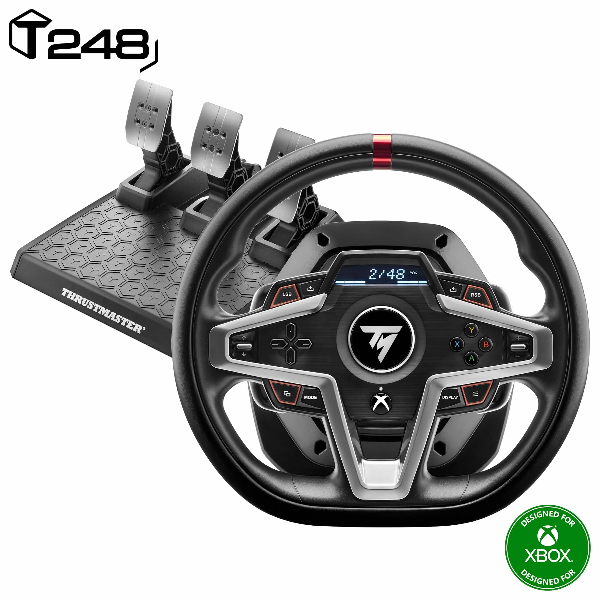 Thrustmaster T248 – Wyścigowe Koło Z Siłą Sprzężenia Zwrotnego – Zaawansowane Koło Wyścigowe dla Xbox Series X|S, Xbox One i PC