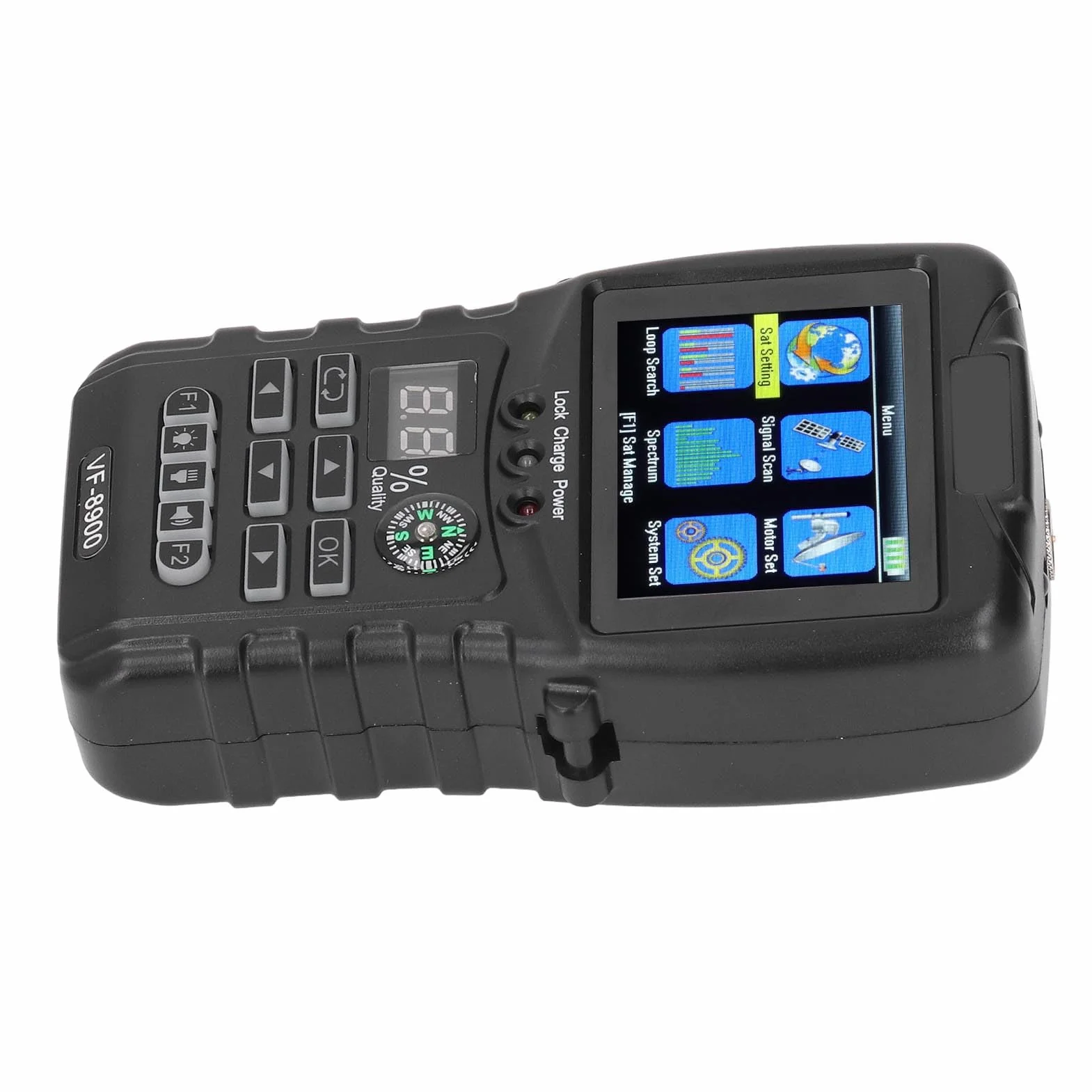 Cyfrowy Miernik z Celownikiem Satelitarnym, VF-8900 950-2150 MHz DVB-S/S2/MPEG 2/MPEG 4 Miernik Siły Sygnału Satelitarnego, Wyświetlacz TFT LCD 2,4, Mini Wizjer SAT do Regulacji