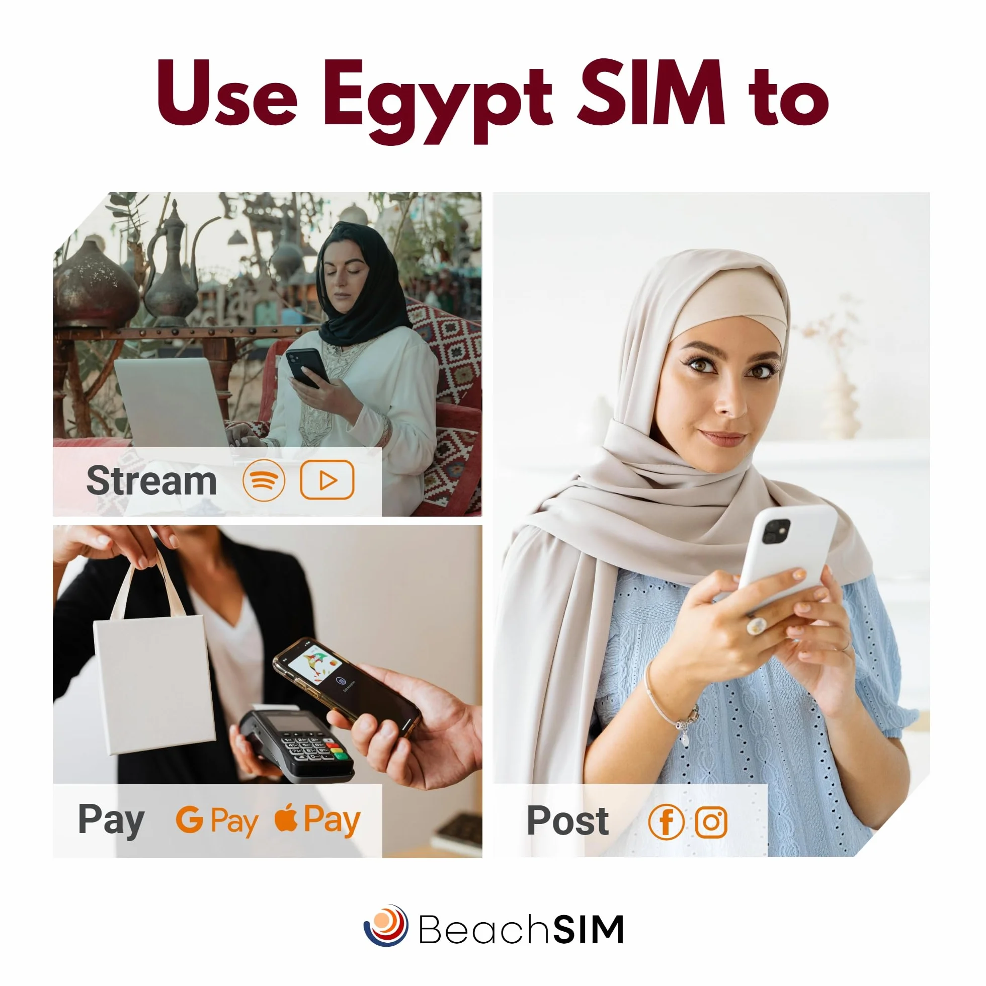 Karta SIM Egypt. 20 GB danych przy prędkościach 4G/5G. Tylko karta SIM prepaid. Działa na urządzeniach z systemem iOS i Android. Ważna przez 30 dni.