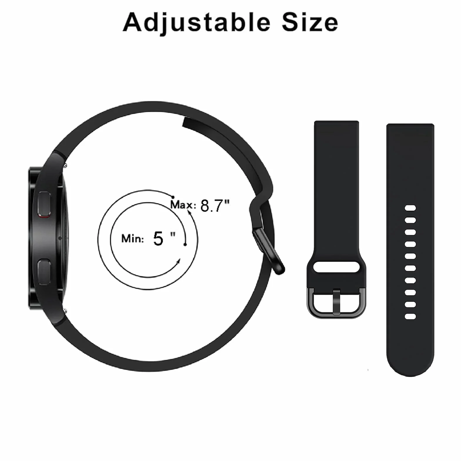 Silikonowy pasek zapasowy do zegarka Garmin Vivoactive 4S/Vivomove 3S/Venu 3S/Venu 2S, Forerunner 255S/255S Music/265S, sportowy pasek do zegarka, 18 mm, do Huawei Watch GT 4 41 mm