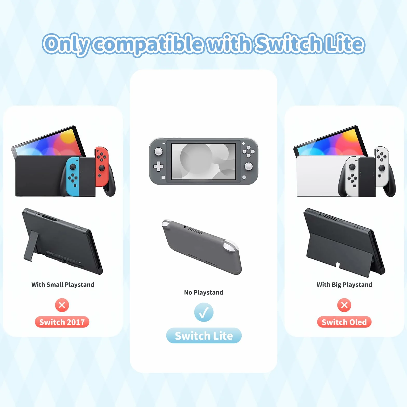 Kuitmor Etui na Switch Lite, Miękka Osłona Silikonowa, Ochrona Przed Zarysowaniami, Kompatybilna z Switch Lite 2019 z 2 Pokrywkami na Gałki
