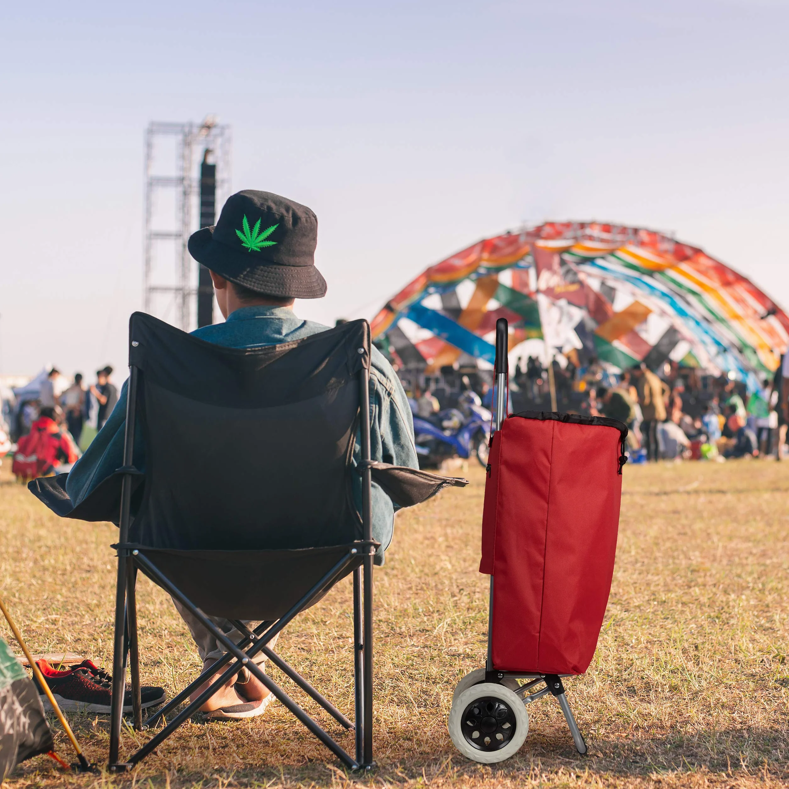 Relaxdays Wózek na zakupy, składany, 25 l, torba na zakupy z kółkami, obciążenie do 10 kg, wys. x gł.: 91 x 40 x 30 cm, fioletowa, stalowa